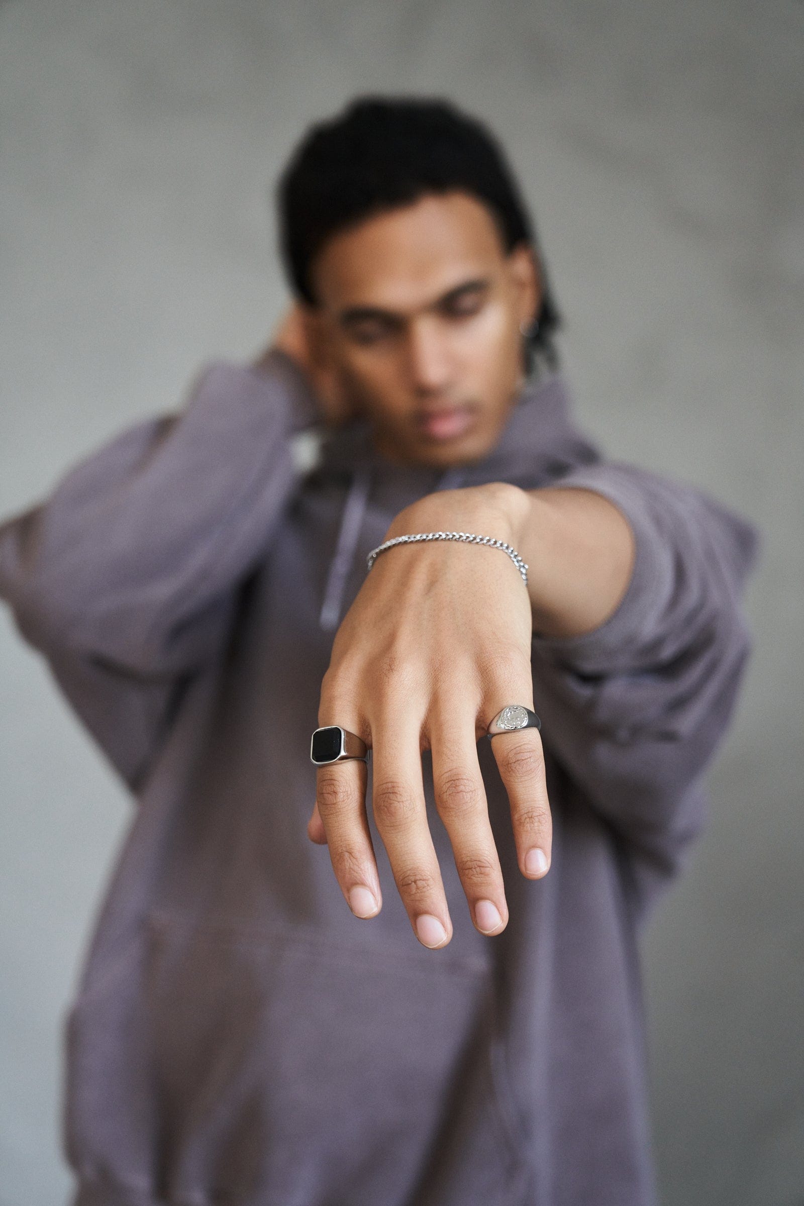 UN:IK Jewellery Trippy Signet Ring - Silver