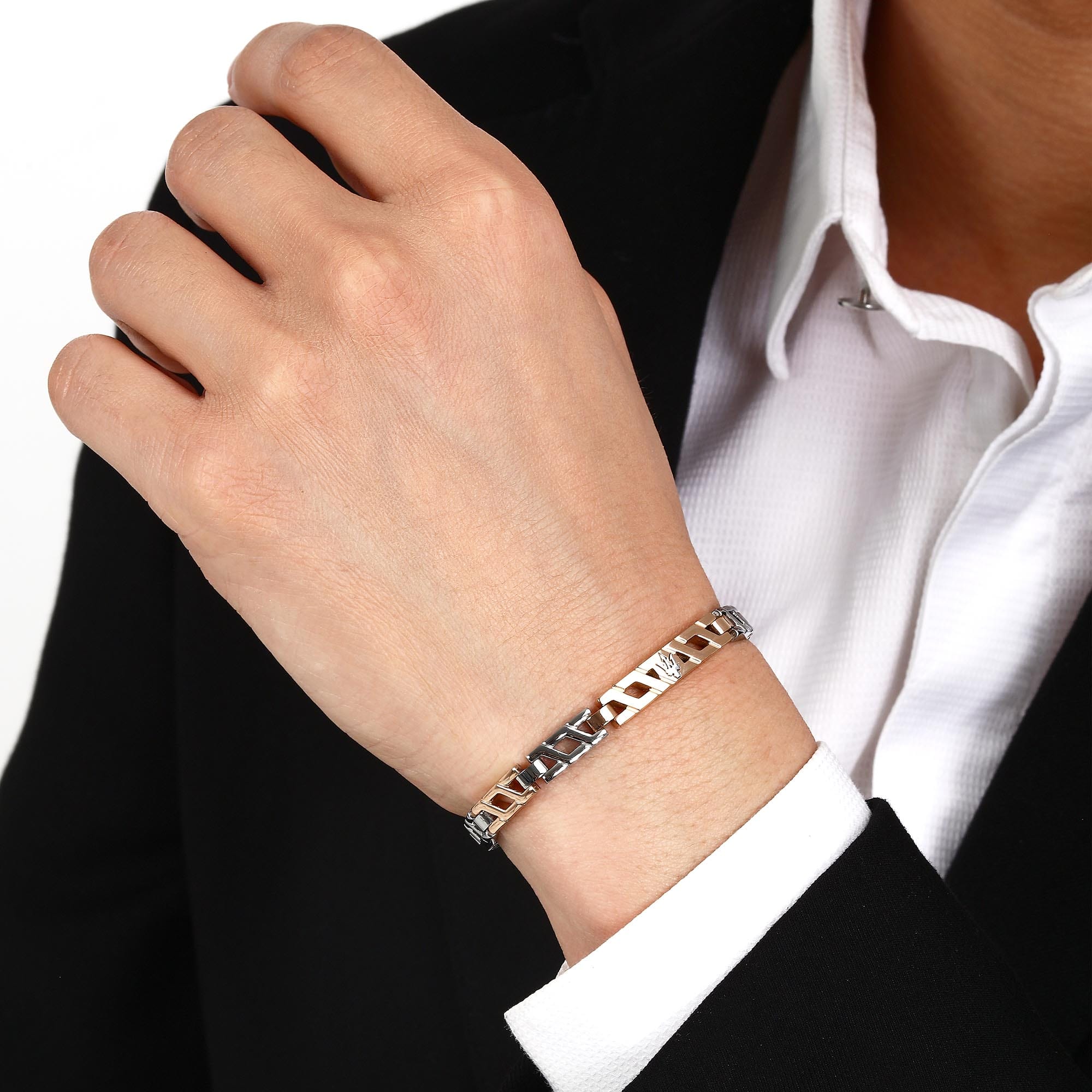Maserati ICONIC BRACELET WITH IP RG 18.5+3 cm