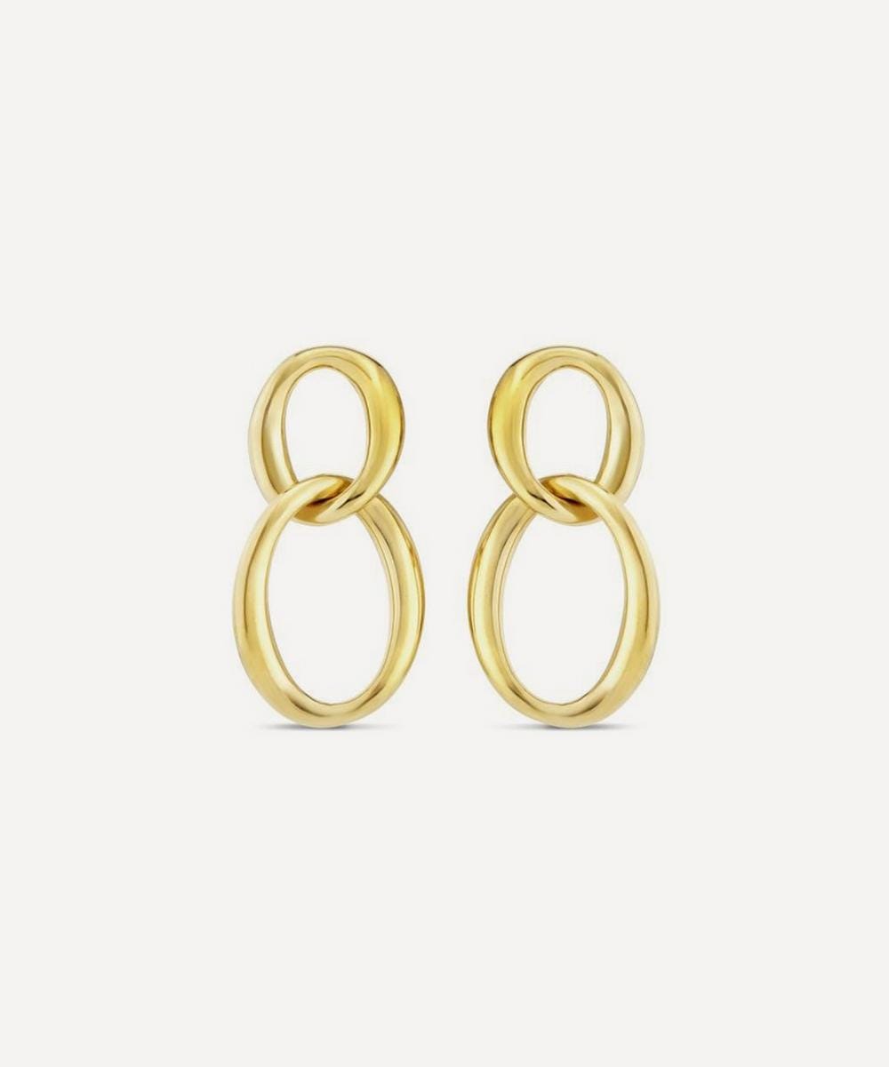 Dinny Hall 18ct Gold - Plated Vermeil Silver Wave Double Hoop Earrings