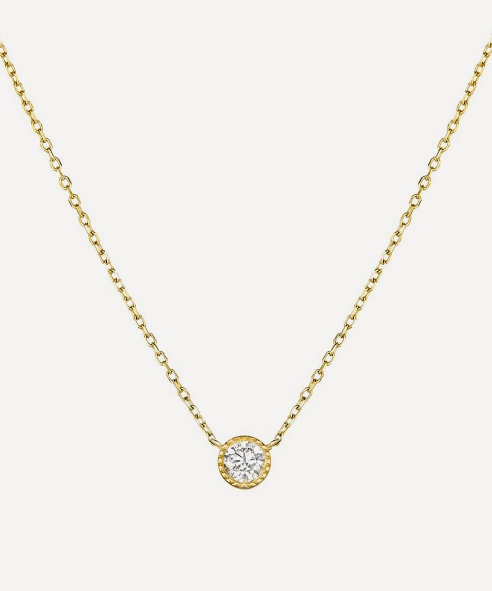 Dinny Hall 9ct Gold Lab Grown Solitaire Diamond Necklace