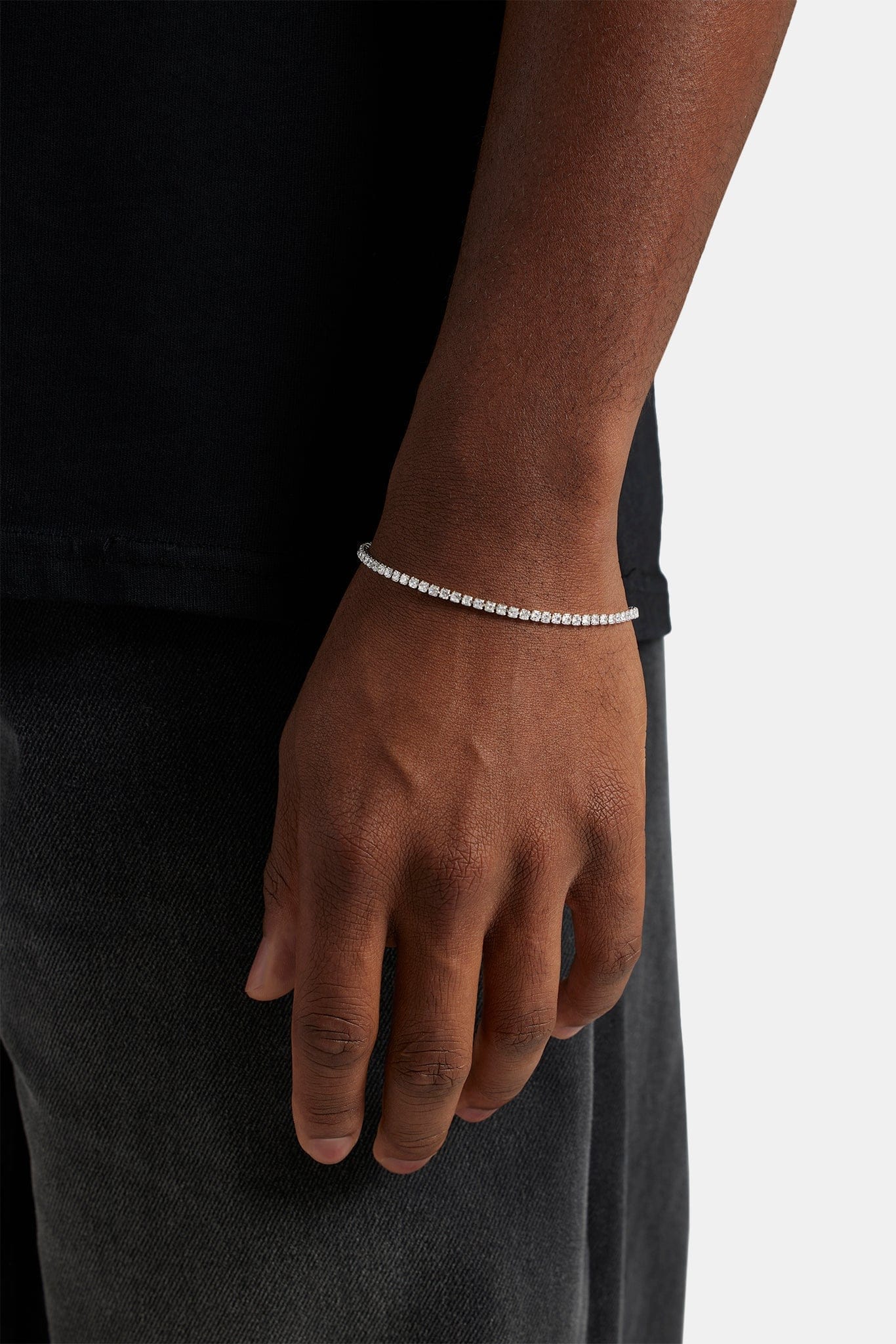 Cernucci Micro Tennis Bracelet - 2.5 mm - White