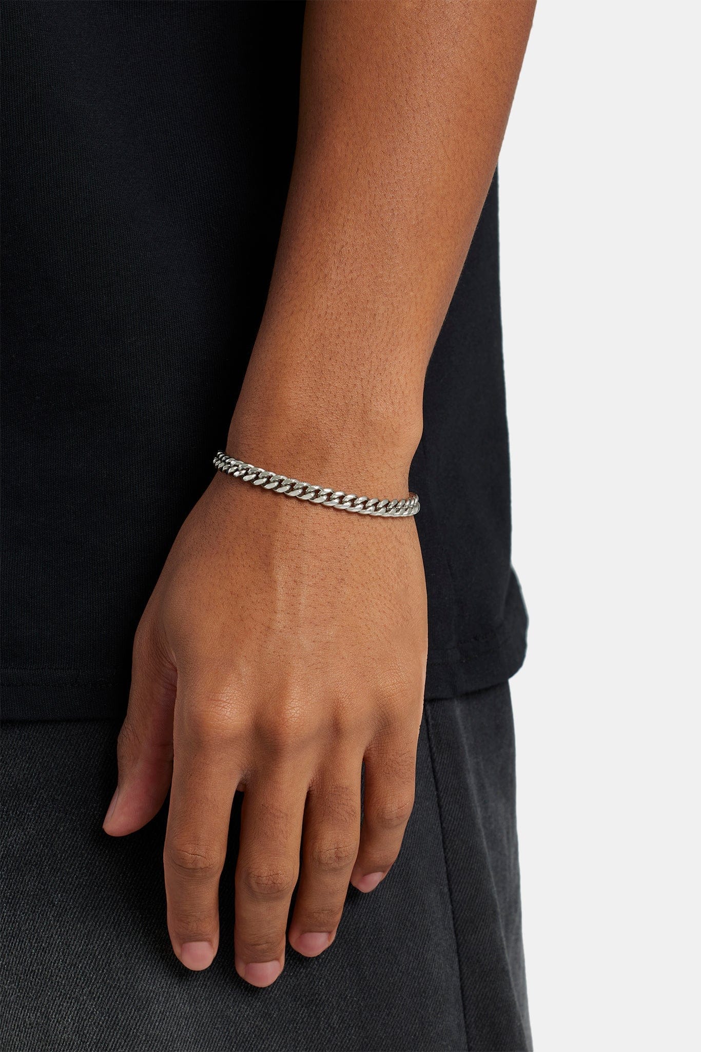 Cernucci Miami Cuban Bracelet - 5 mm - White