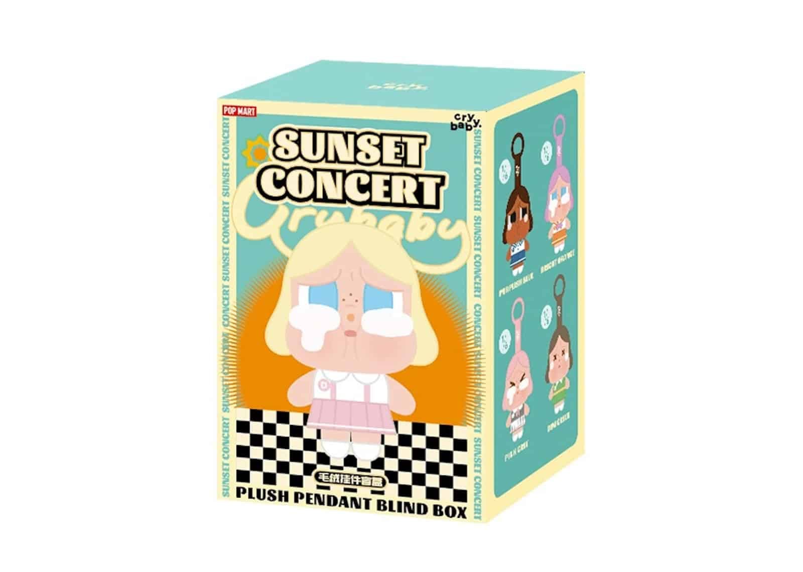 Pop Mart (labubu) Pop Mart CryBaby Sunset Concert Series Plush Pendant Blind Box