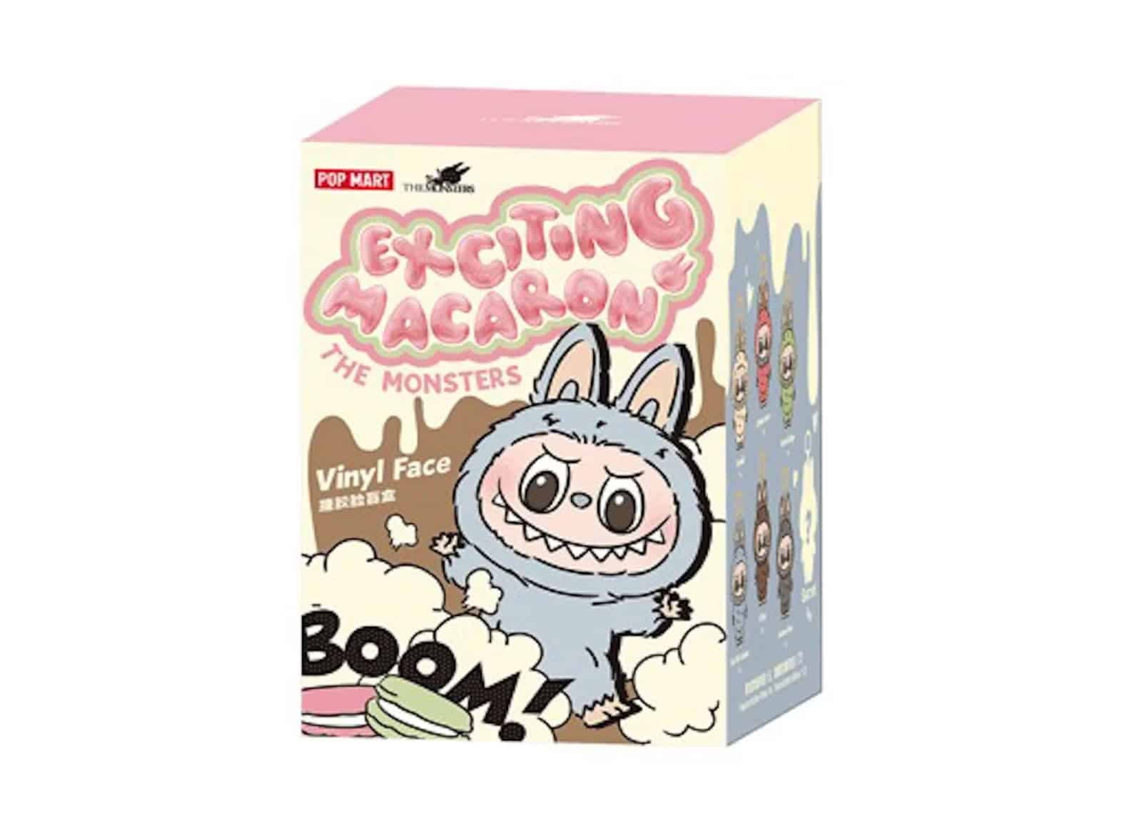 Pop Mart (labubu) The Monsters 1.0 Exciting Macarons Vinyl Plush Pendant Single Blind Box