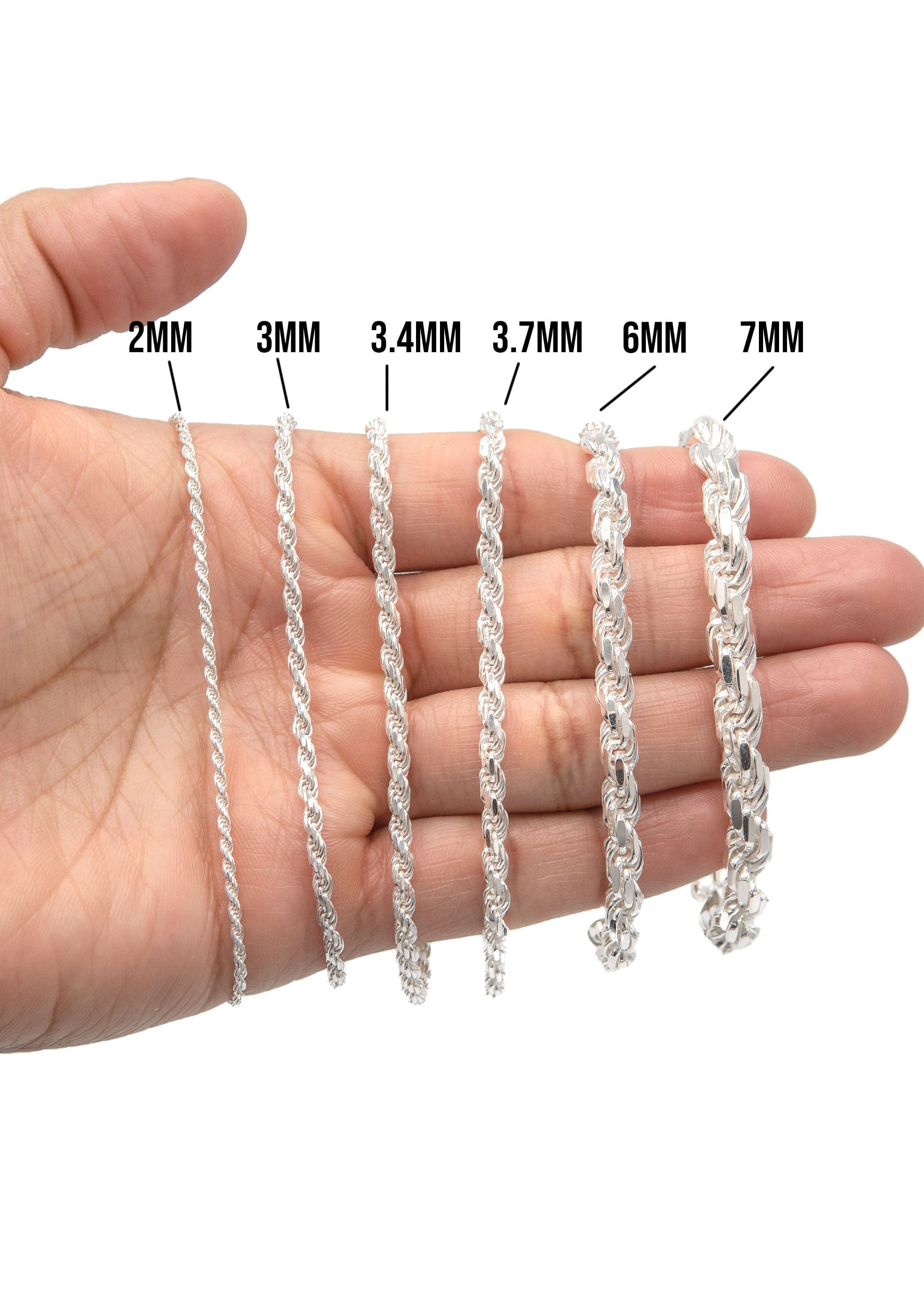 Manufacturer 43 Silver White Rope Bracelet