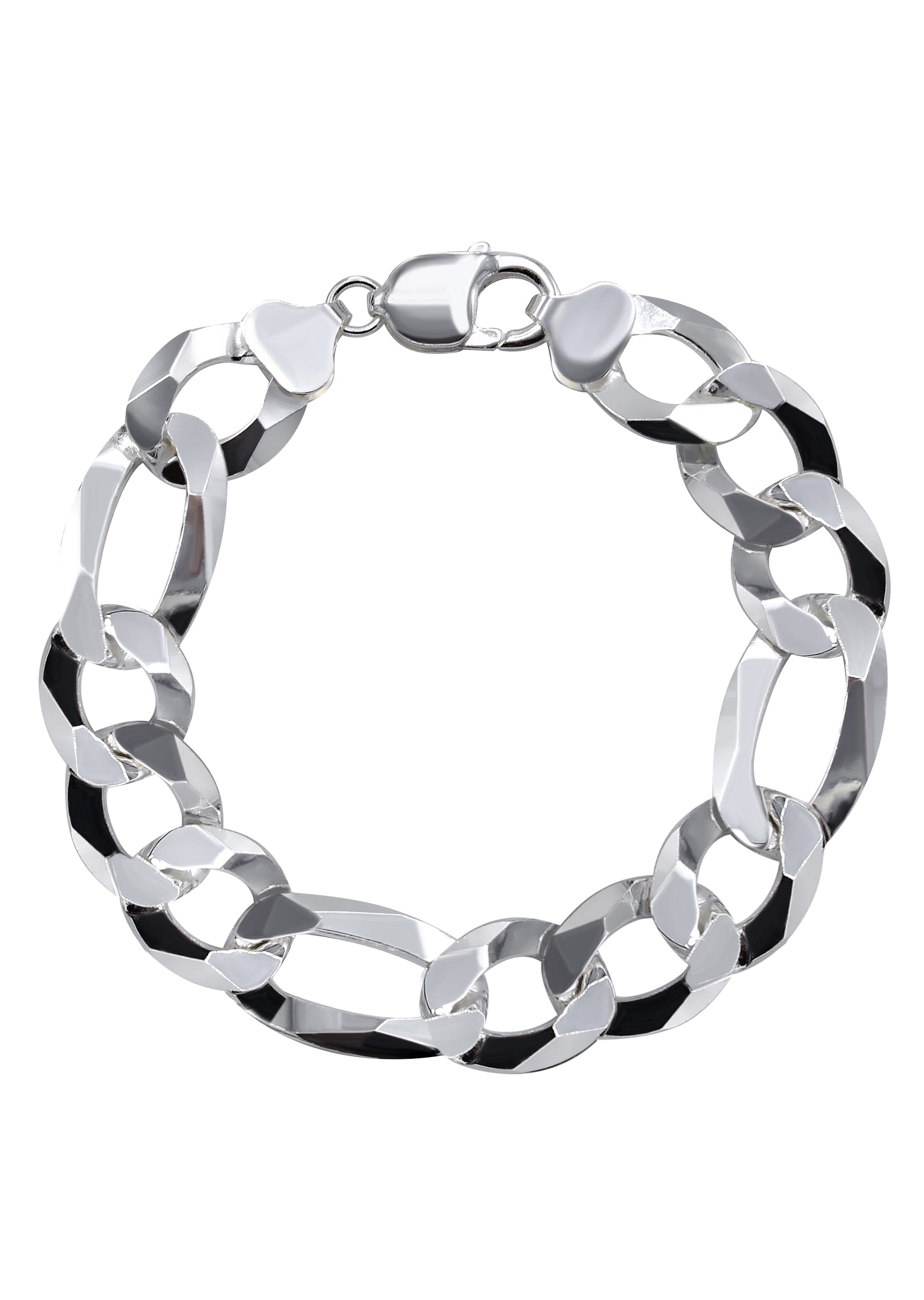 Manufacturer 43 Silver White Figaro Bracelet