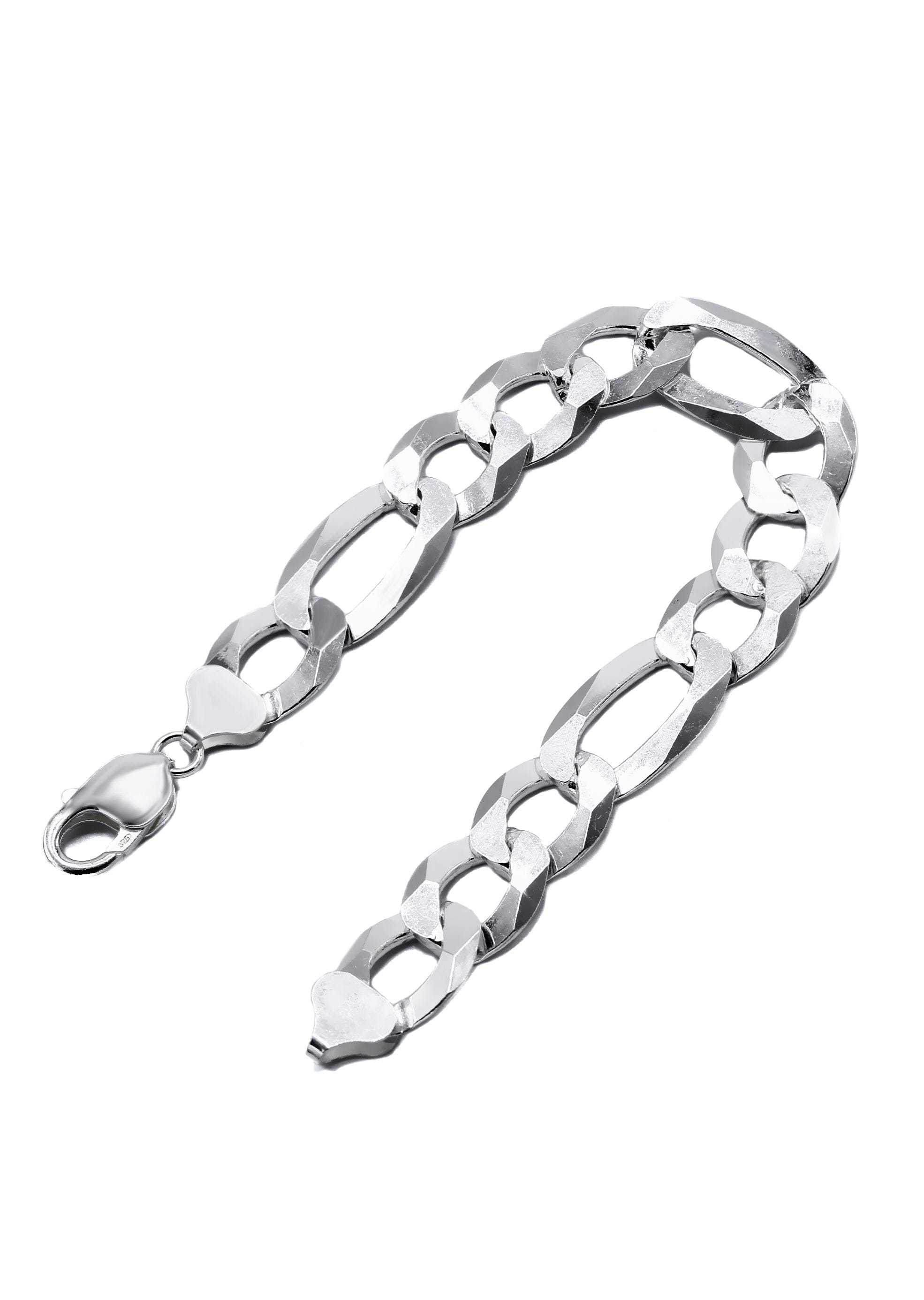 Manufacturer 43 Silver White Figaro Bracelet