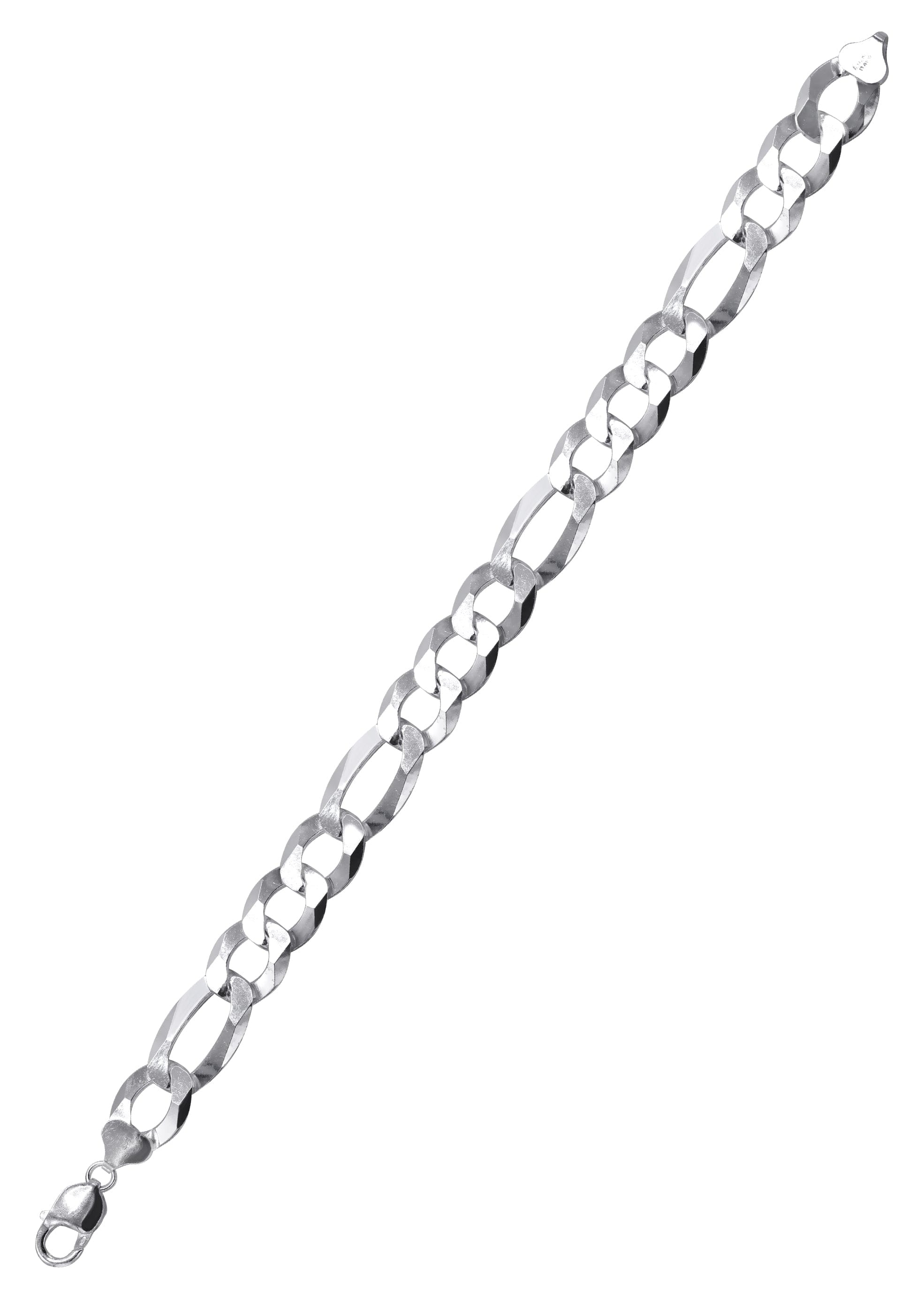 Manufacturer 43 Silver White Figaro Bracelet