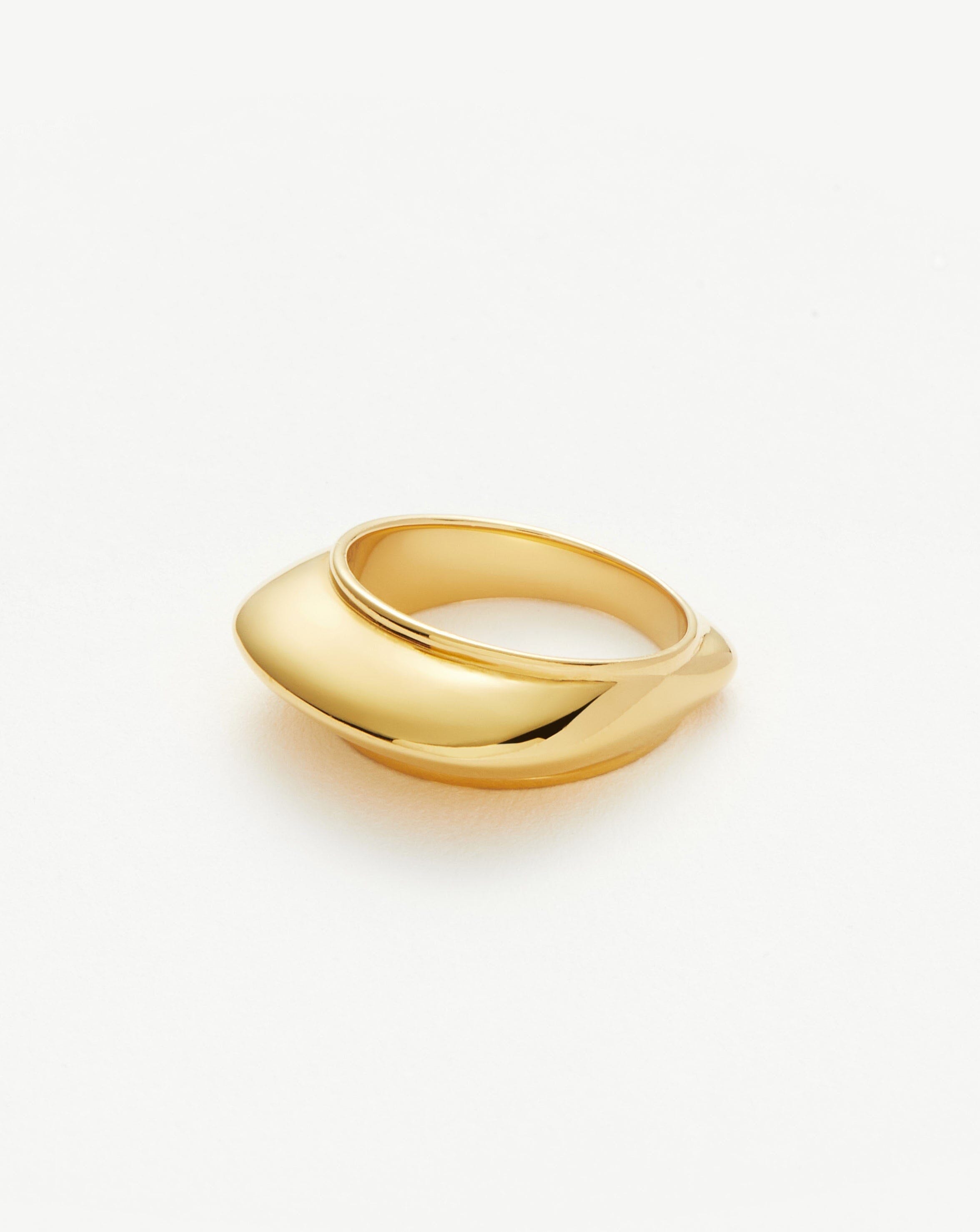 RING Hera Dome Stacking Ring | 18ct Gold Vermeil