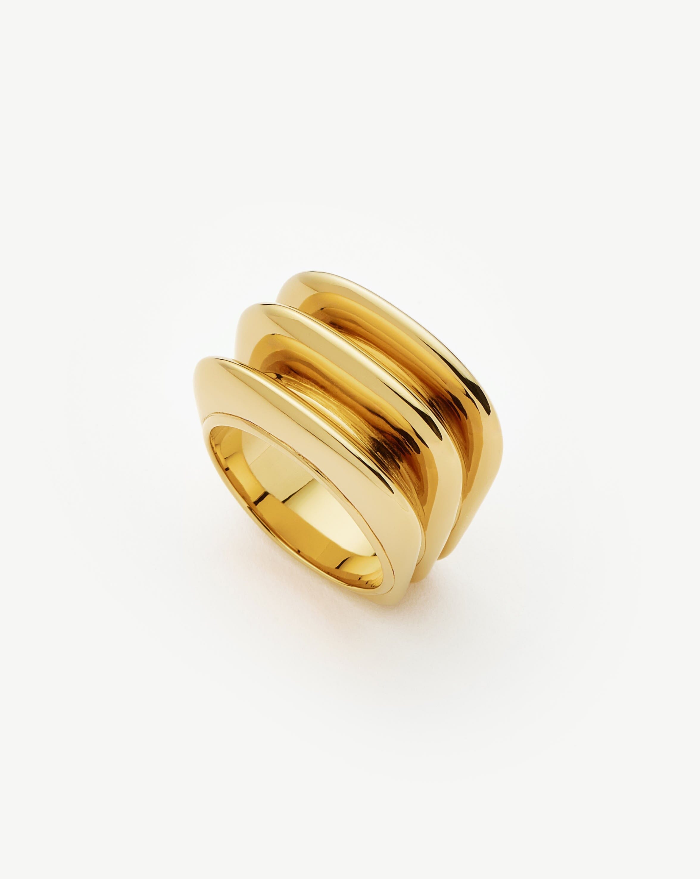 TRIPLE Hera Dome Triple Ridge Ring