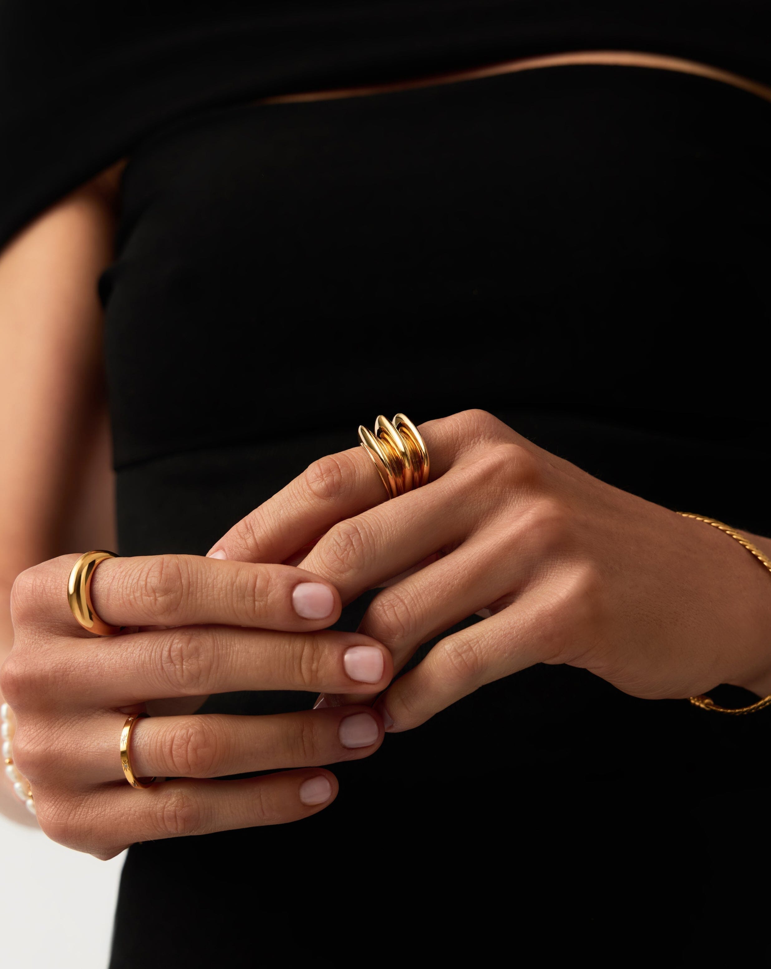 TRIPLE Hera Dome Triple Ridge Ring