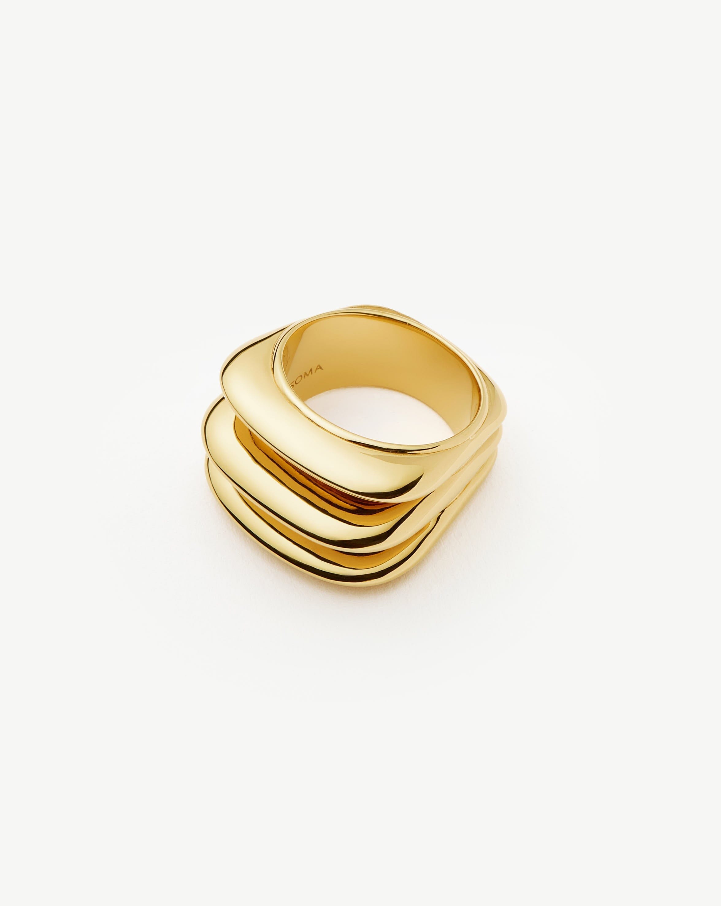 TRIPLE Hera Dome Triple Ridge Ring