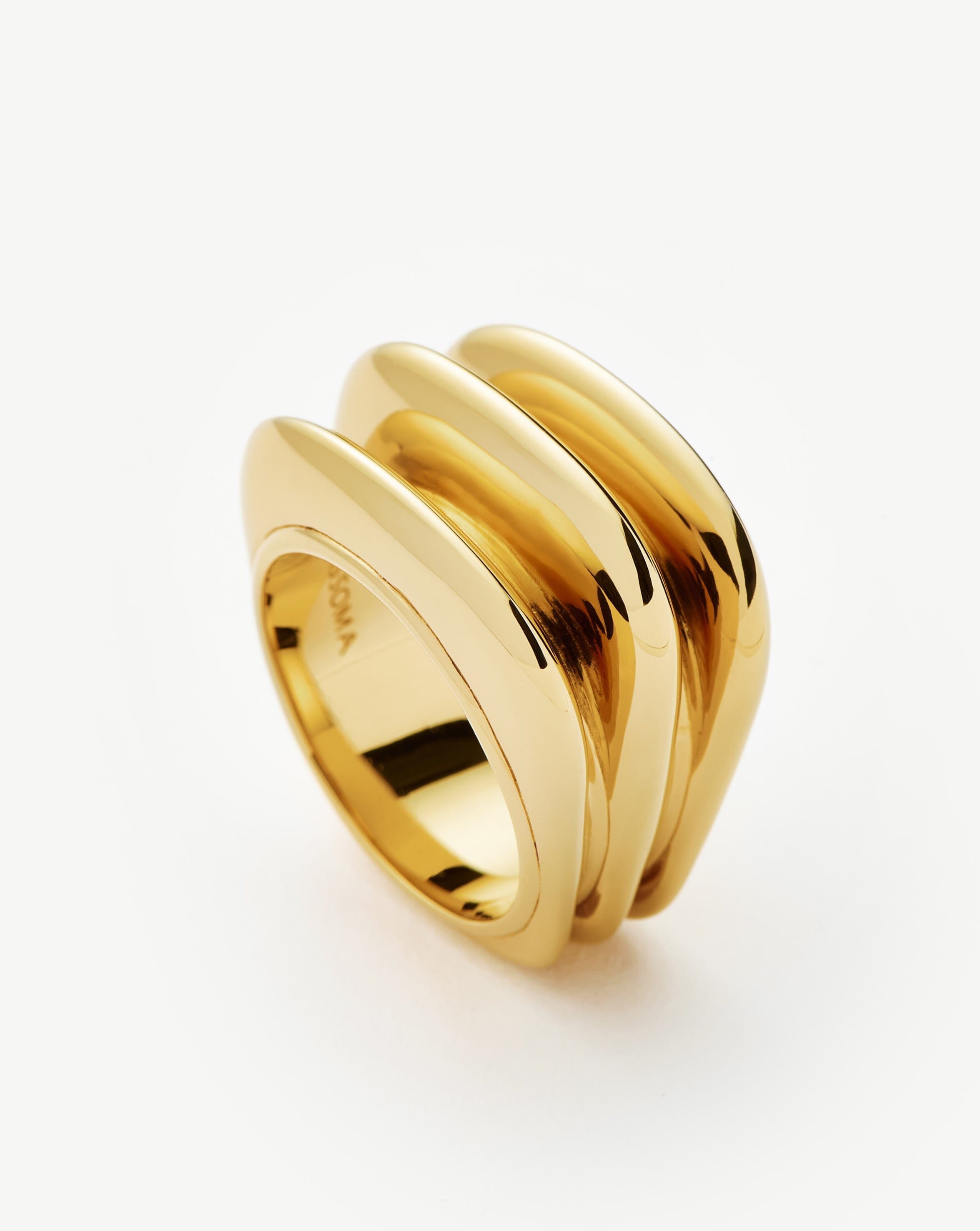 TRIPLE Hera Dome Triple Ridge Ring