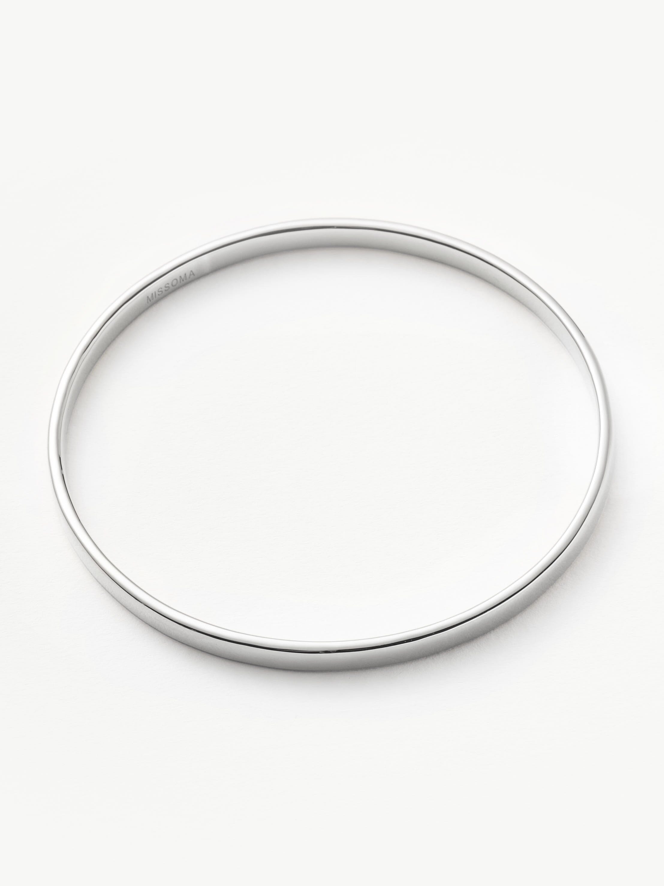 Classic Round Bangle | Silver Plated