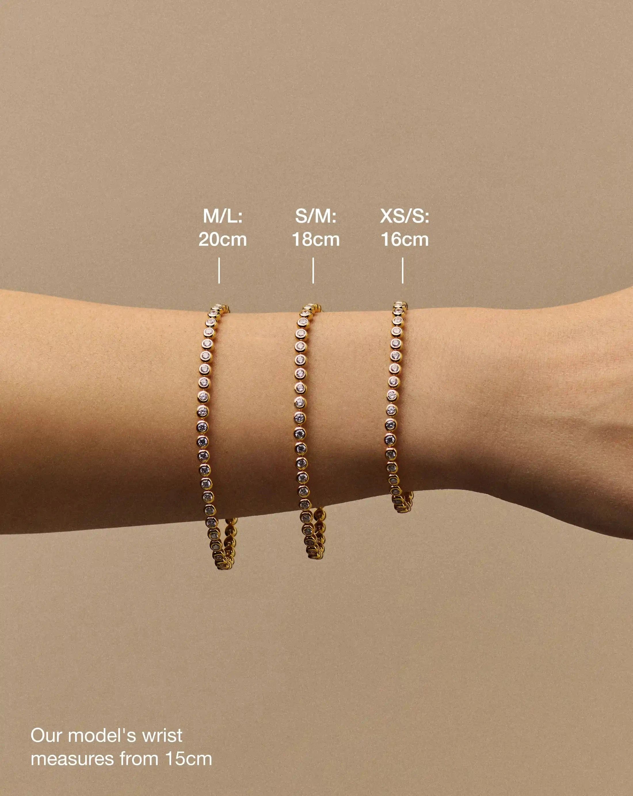 Blue The Forever Timeless Bracelet Set | 18ct Gold Plated/18ct Gold Vermeil/Sapphire Blue Nano - crystal