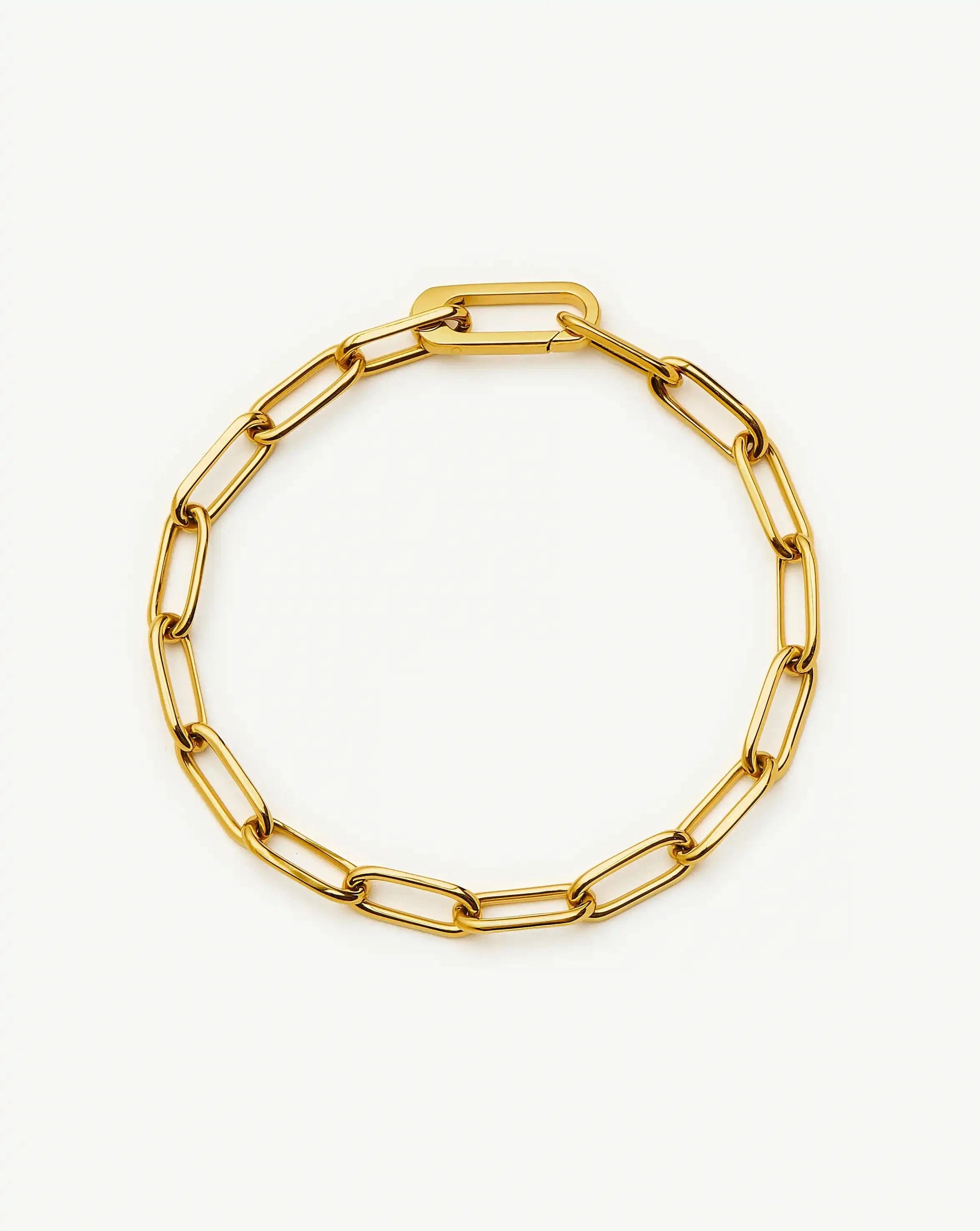 Classic Paperclip Chain Bracelet | 18ct Gold Plated