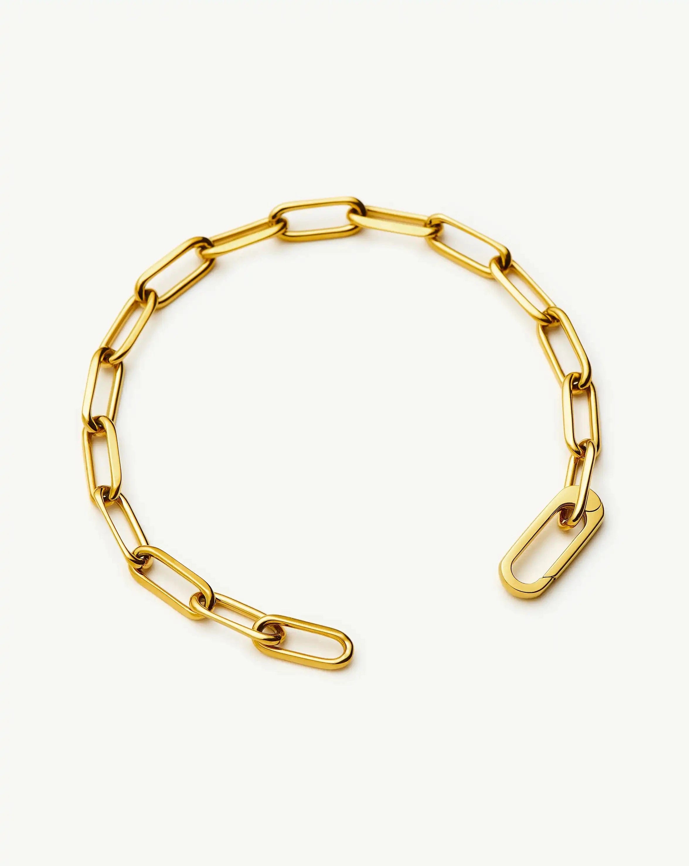 Classic Paperclip Chain Bracelet | 18ct Gold Plated