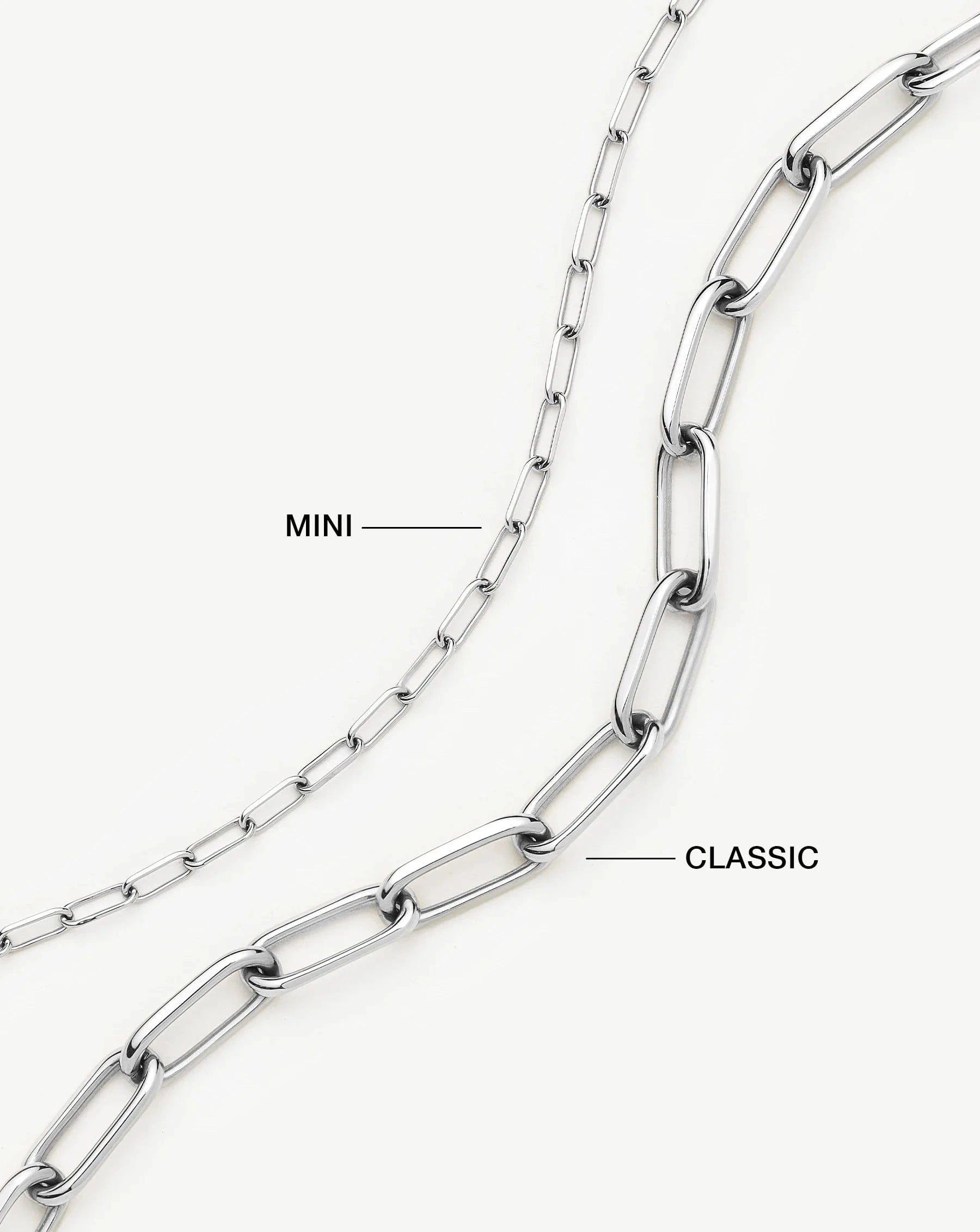 Classic Paperclip Chain Bracelet | Platinum Plated