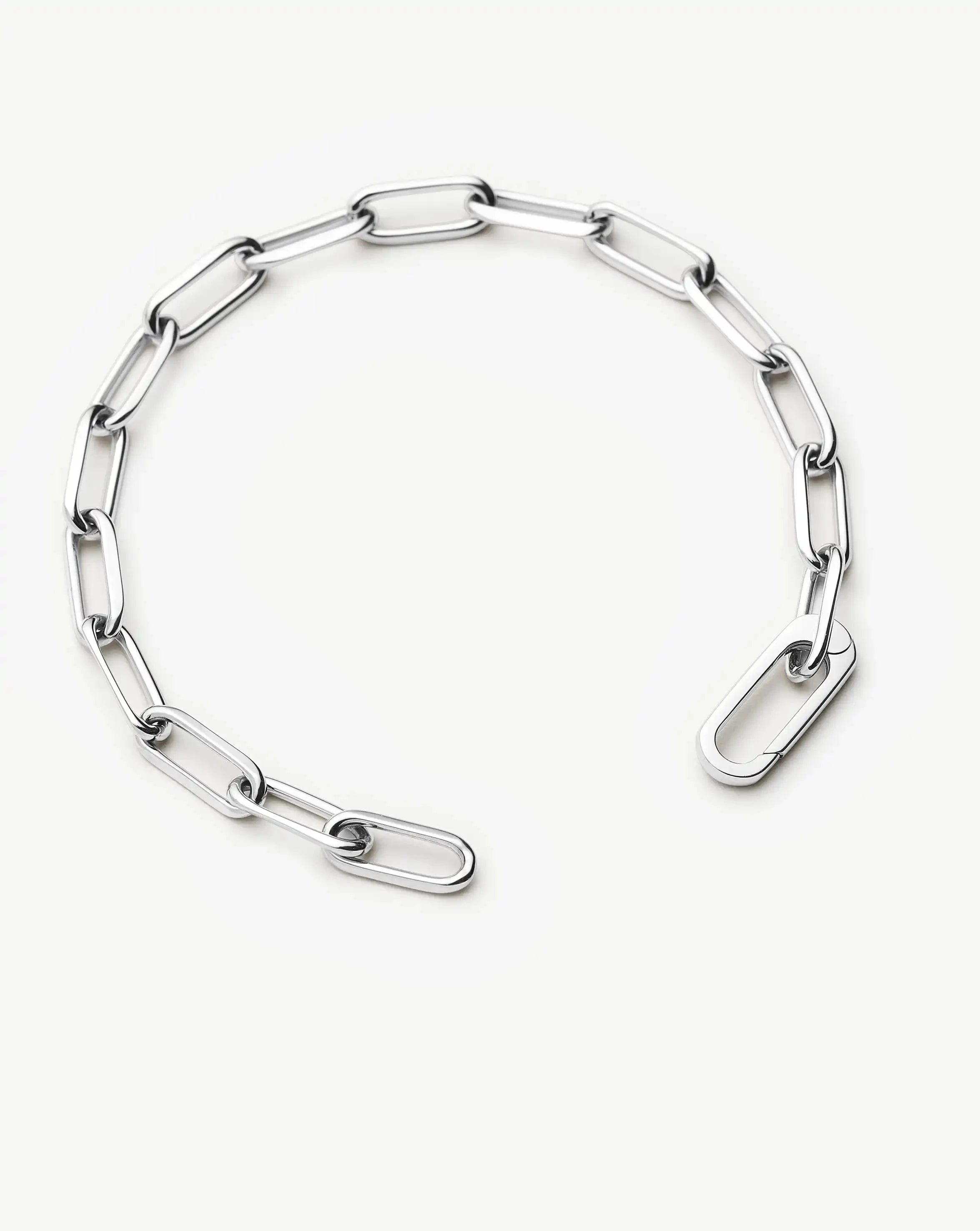 Classic Paperclip Chain Bracelet | Platinum Plated