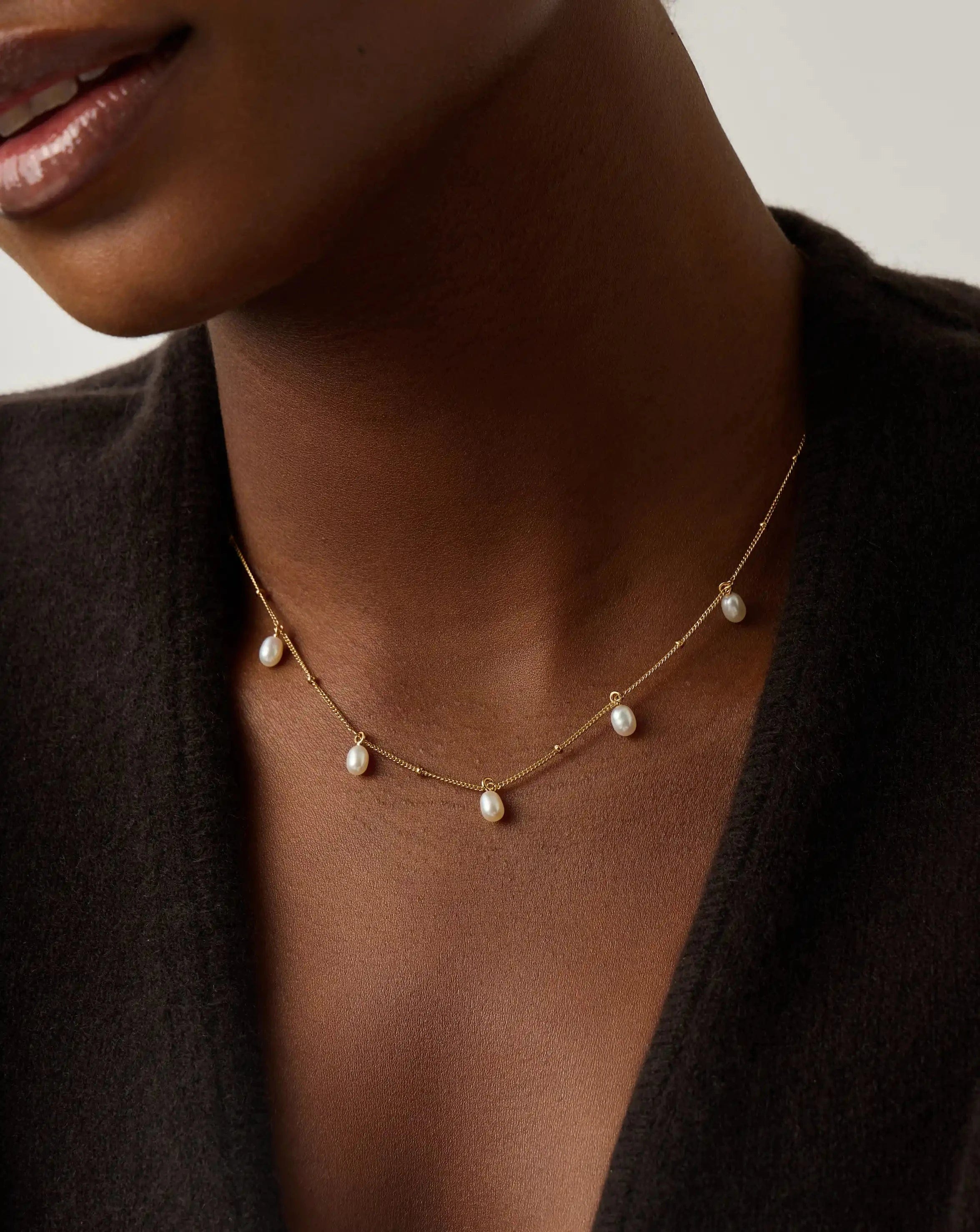 Pearl Baya Baroque Chain Choker | 18ct Gold Vermeil/Pearl