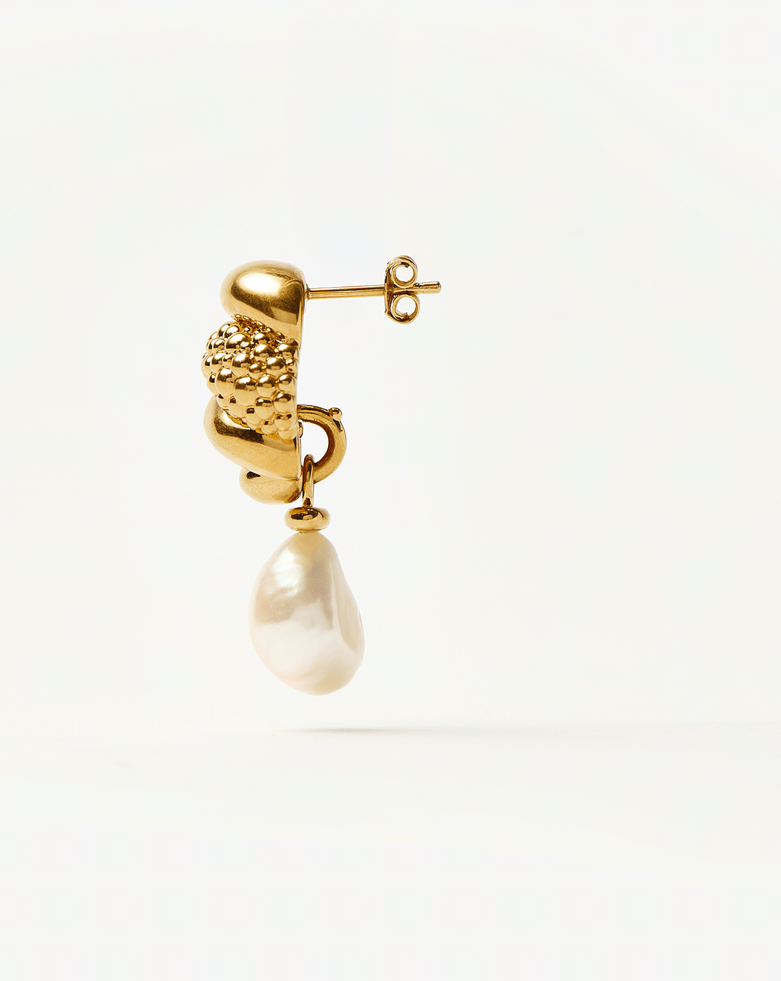 Pearl Baya Charm Drop Earrings | 18ct Gold Plated/Pearl