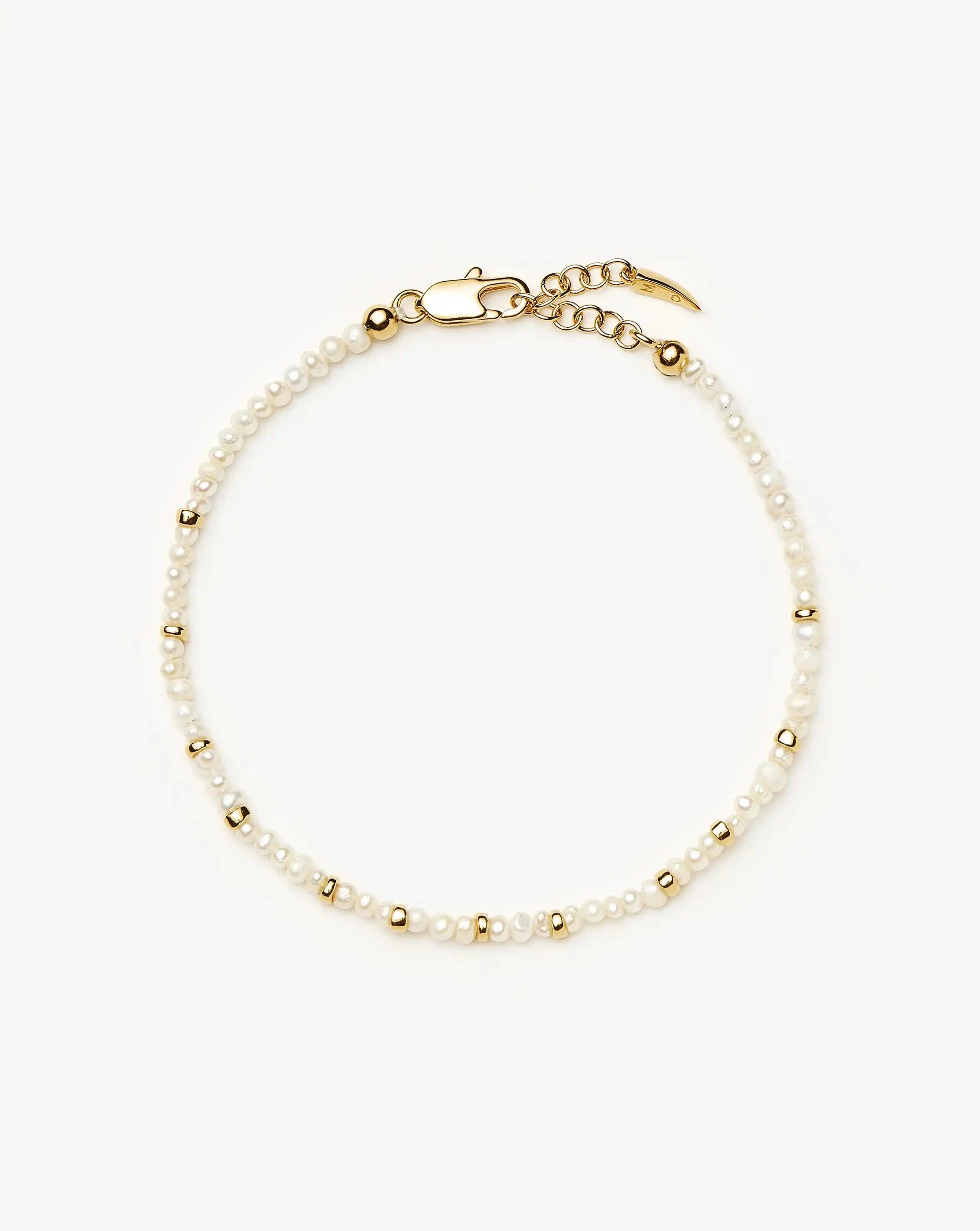 Pearl Micro Pearl Beaded Bracelet | 18ct Gold Plated/Pearl