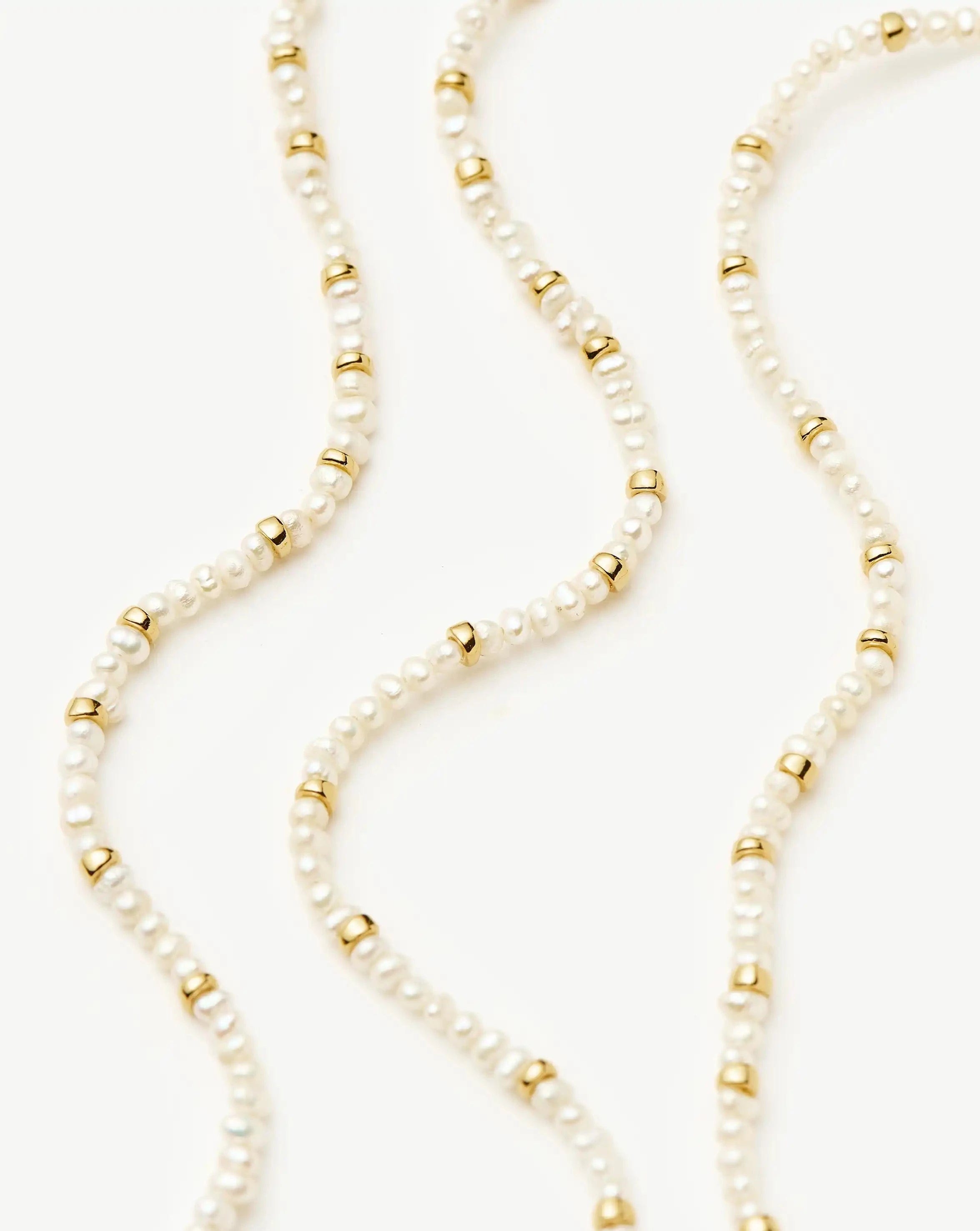 Pearl Micro Pearl Beaded Bracelet | 18ct Gold Plated/Pearl