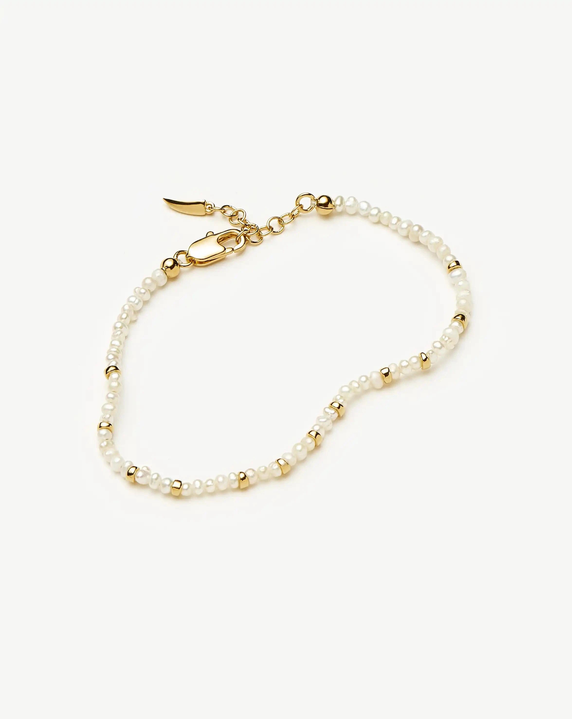 Pearl Micro Pearl Beaded Bracelet | 18ct Gold Plated/Pearl