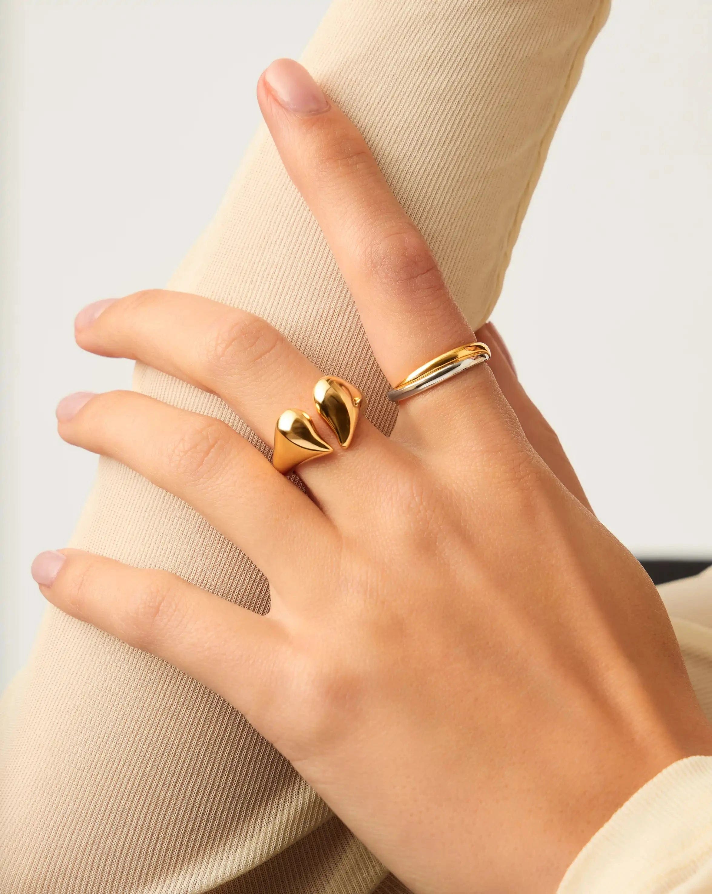 RING Molten Heart Statement Ring | 18ct Gold Plated
