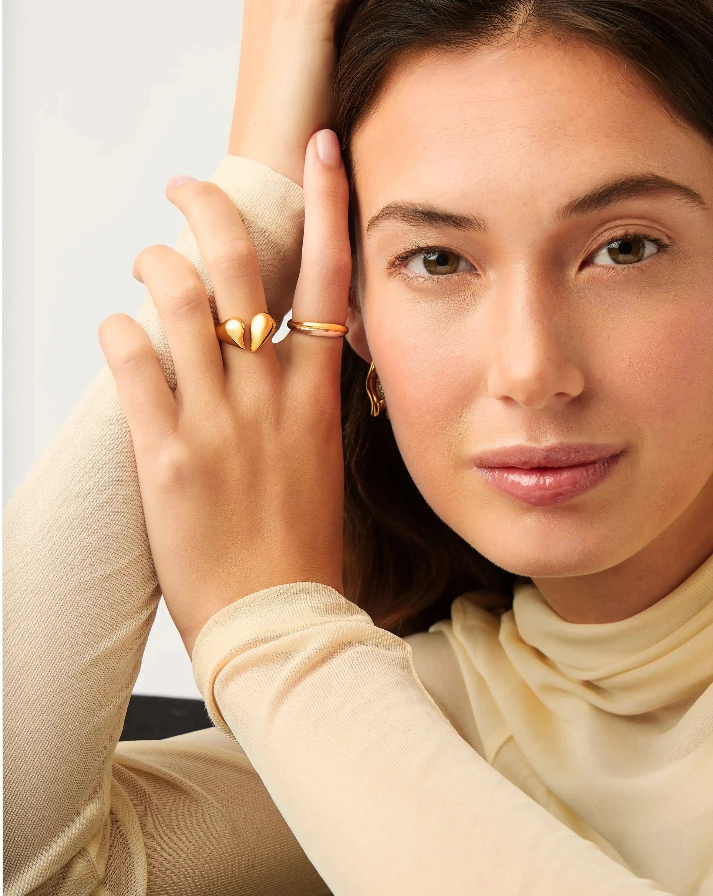RING Molten Heart Statement Ring | 18ct Gold Plated