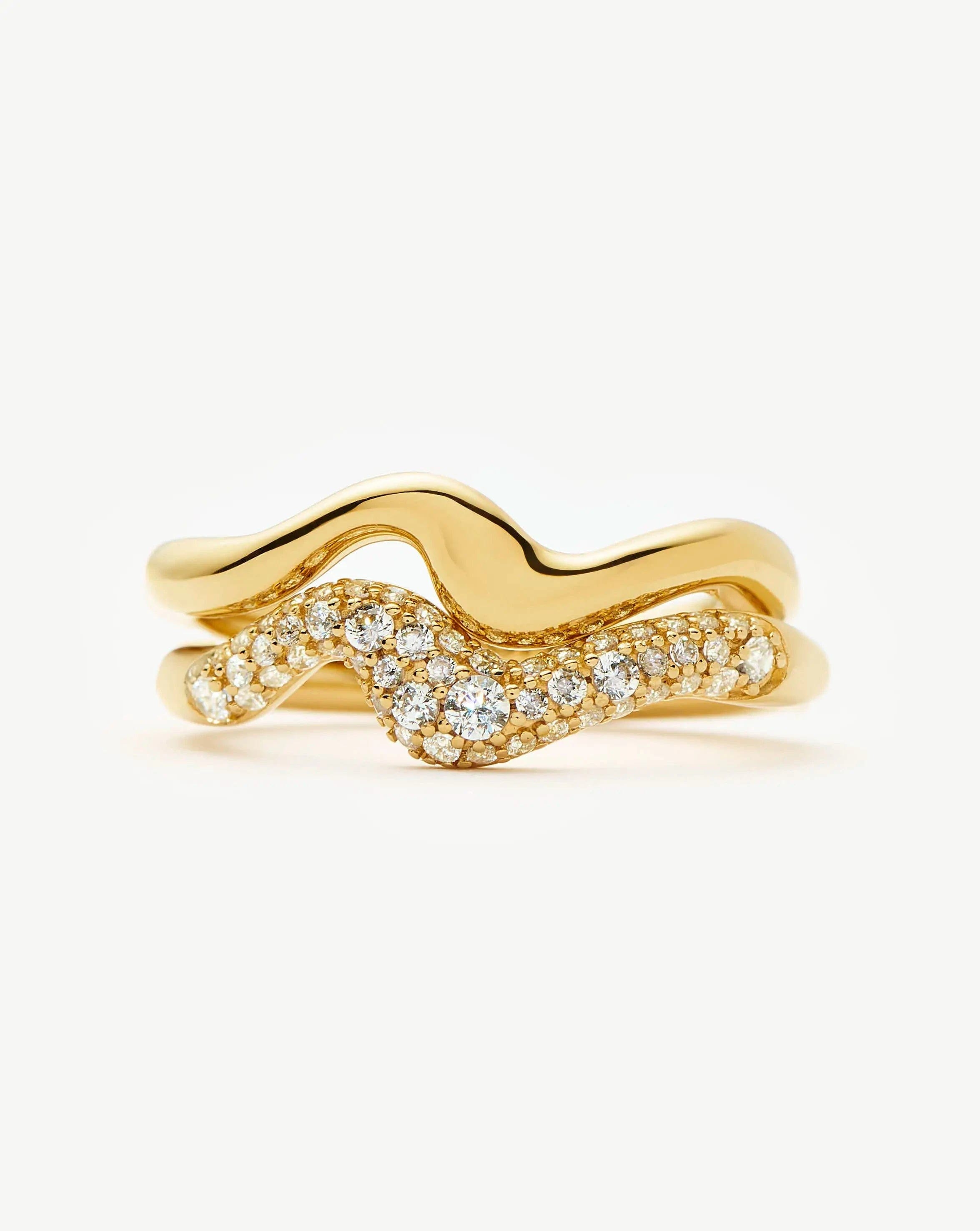 RING The Day - to - Night Ring Set | 18ct Gold Vermeil/Cubic Zirconia