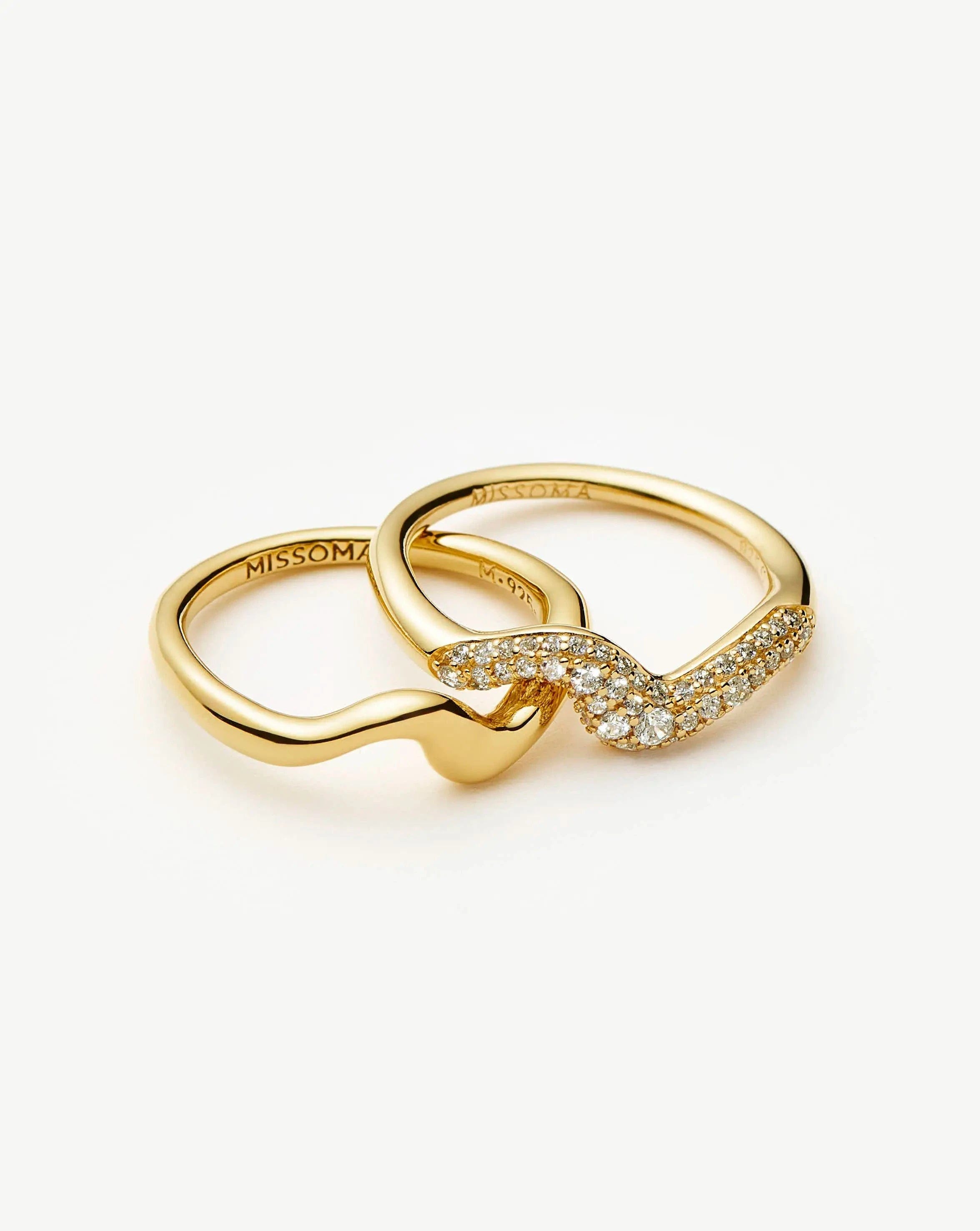RING The Day - to - Night Ring Set | 18ct Gold Vermeil/Cubic Zirconia
