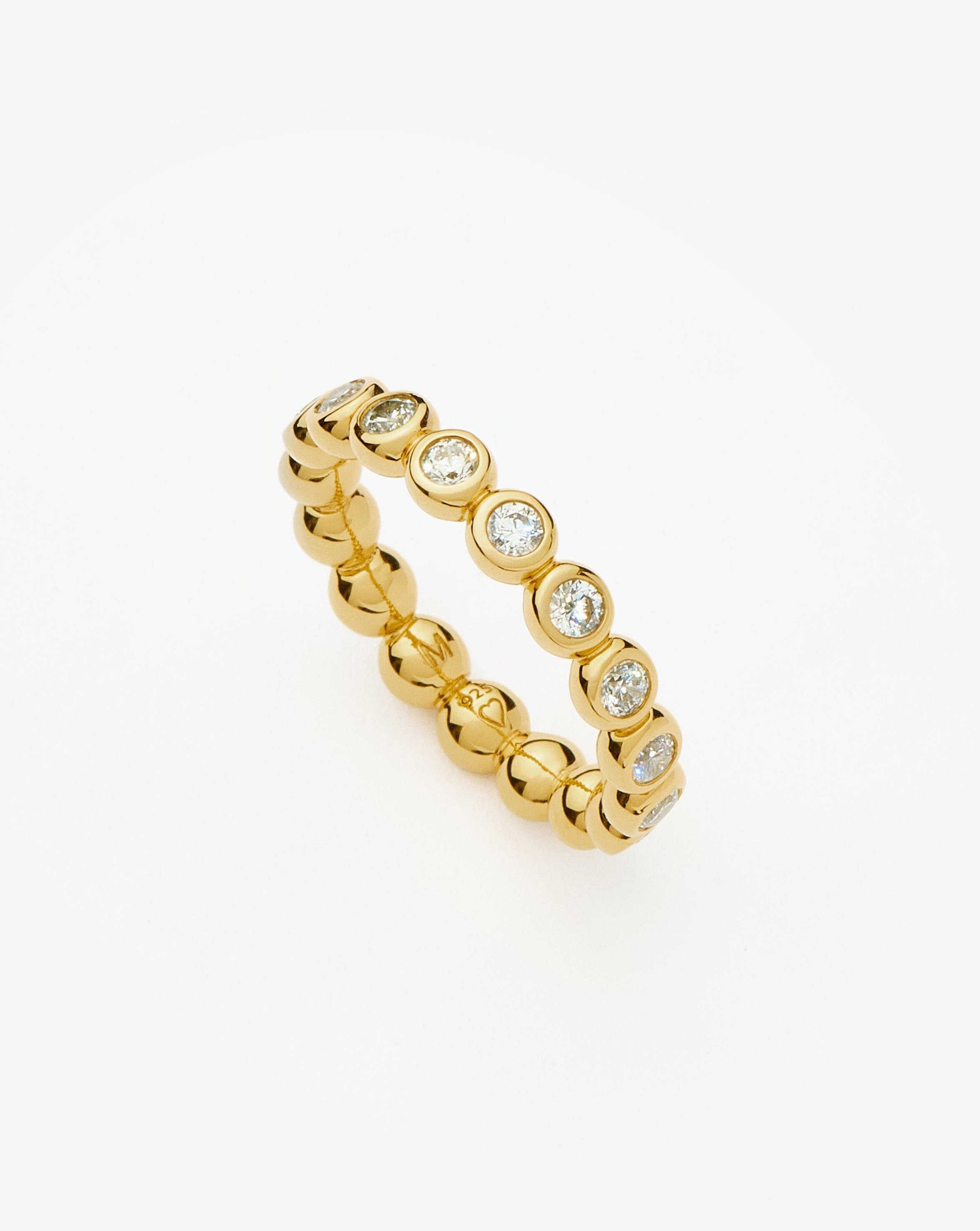 RING Tennis Eternity Stacking Ring | 18ct Gold Vermeil/Cubic Zirconia