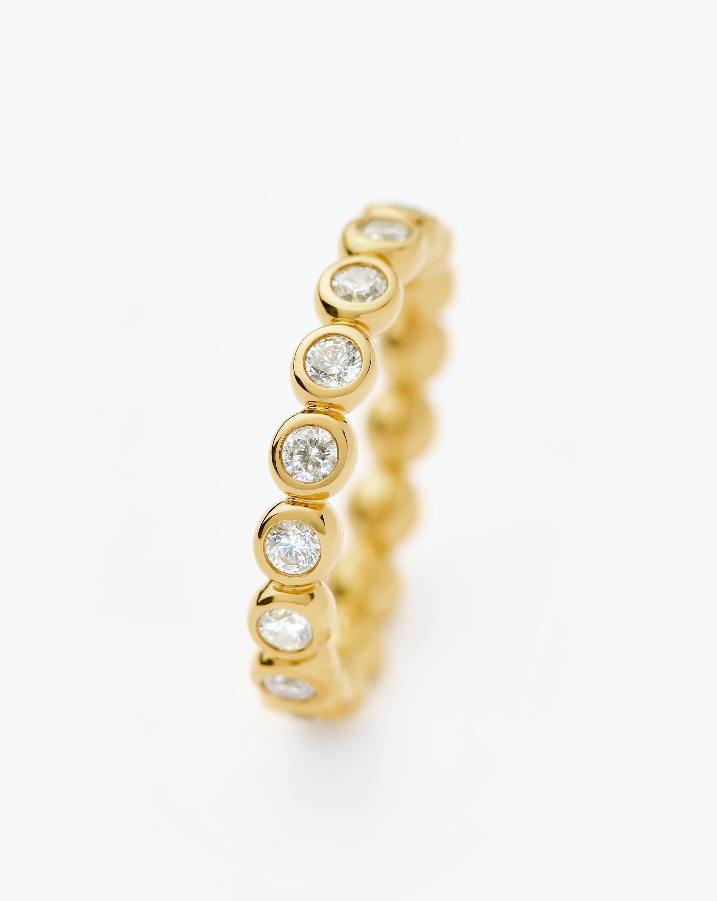 RING Tennis Eternity Stacking Ring | 18ct Gold Vermeil/Cubic Zirconia