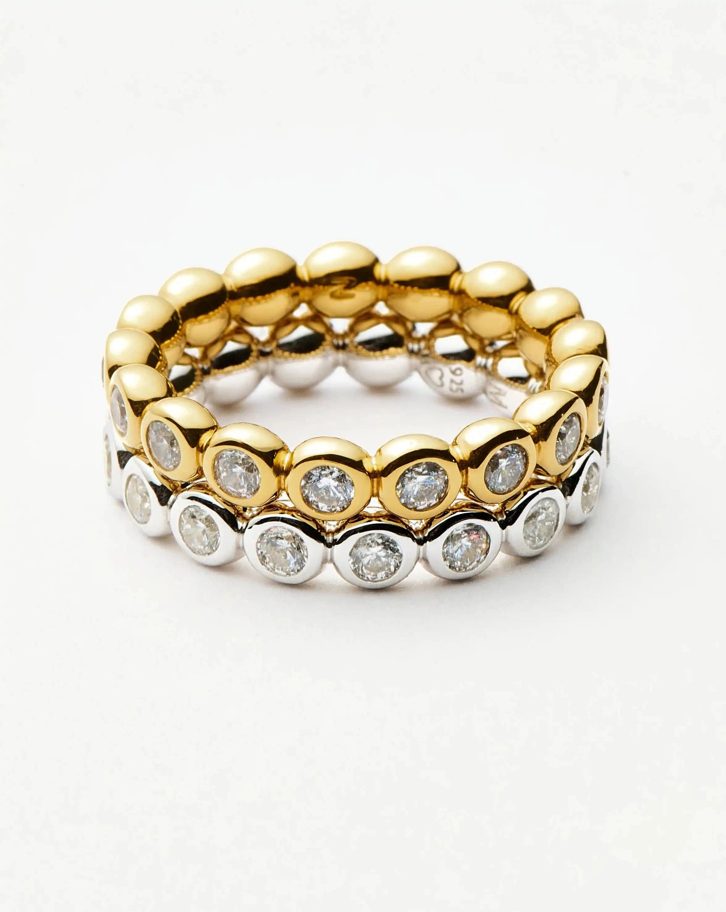 RING The Eternity Ring Set | 18ct Gold Vermeil/Sterling Silver/Cubic Zirconia