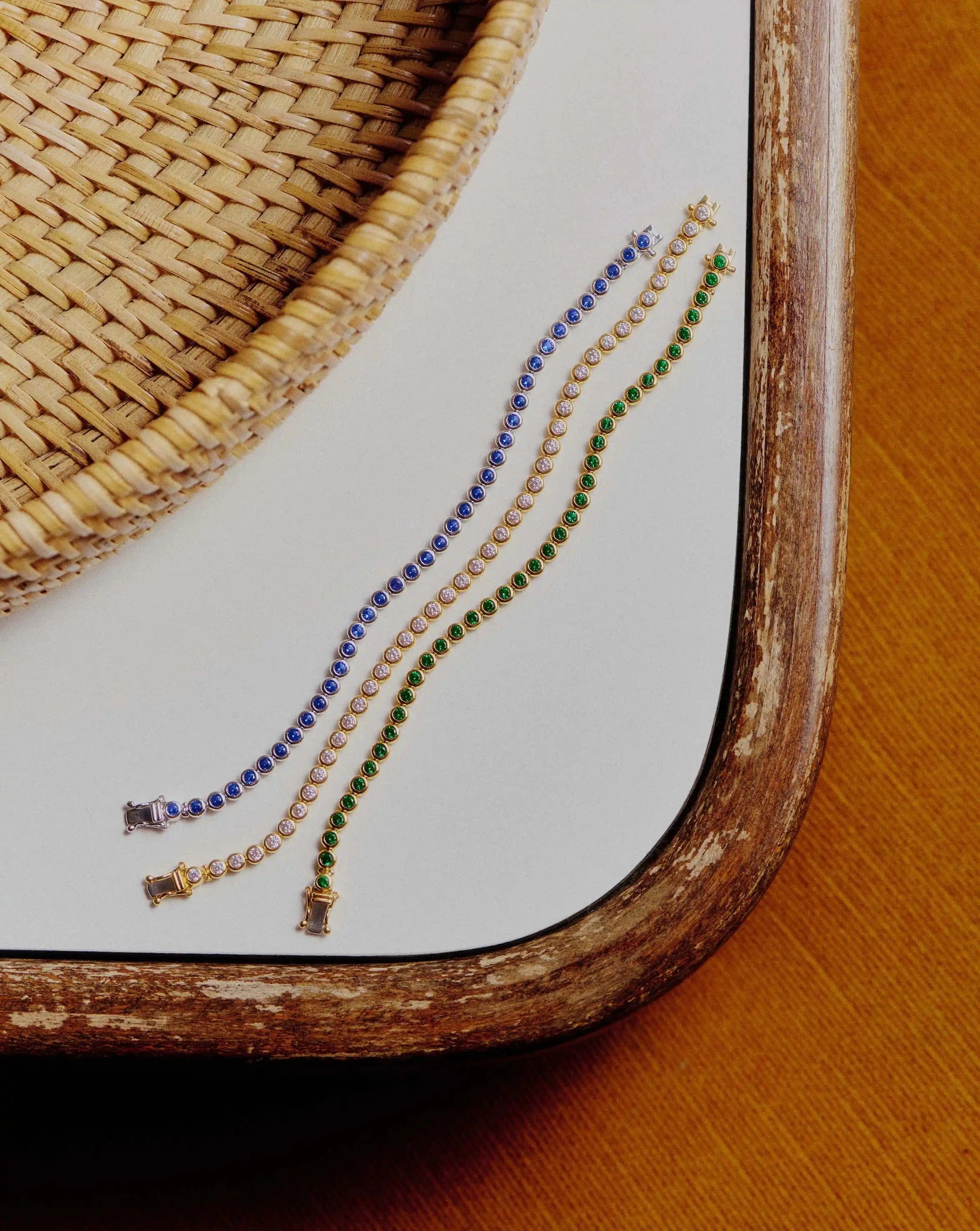 Blue Tennis Round Bracelet | Sterling Silver/Sapphire Blue Nano - crystal