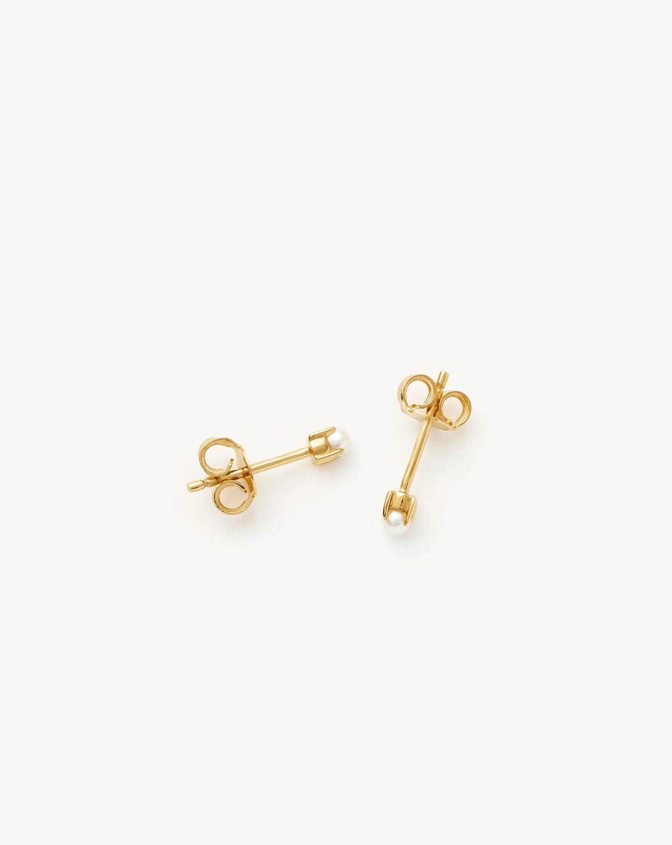 Classic Pearl Stud Earrings | 18ct Gold Vermeil/Pearl