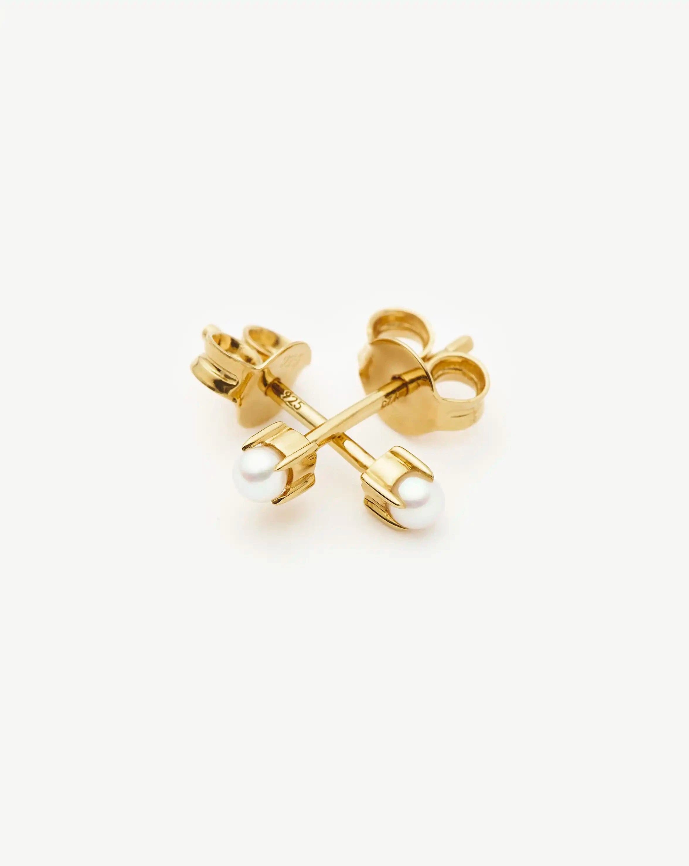 Classic Pearl Stud Earrings | 18ct Gold Vermeil/Pearl