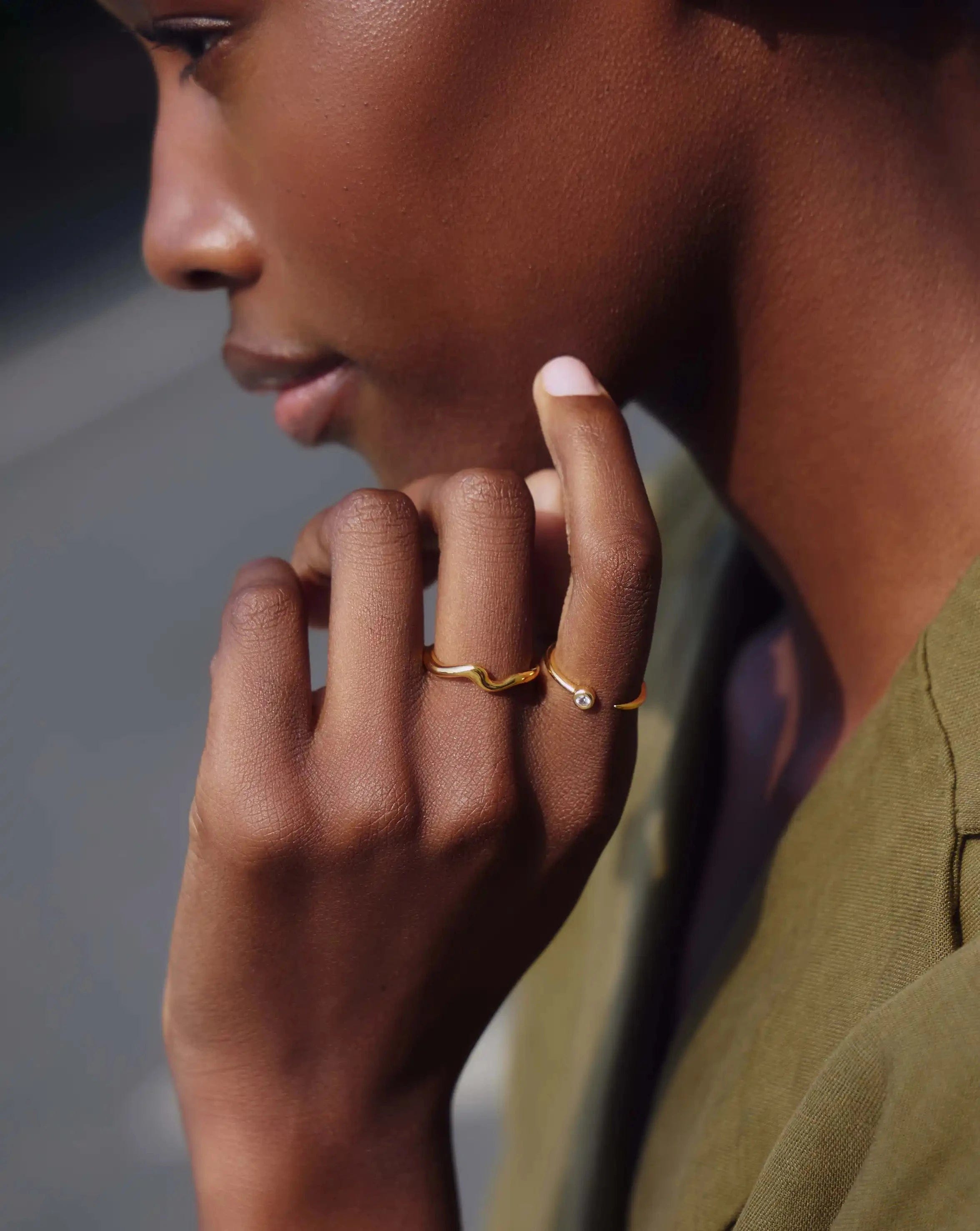 RING Interstellar Ring | 18ct Gold Vermeil/Cubic Zirconia