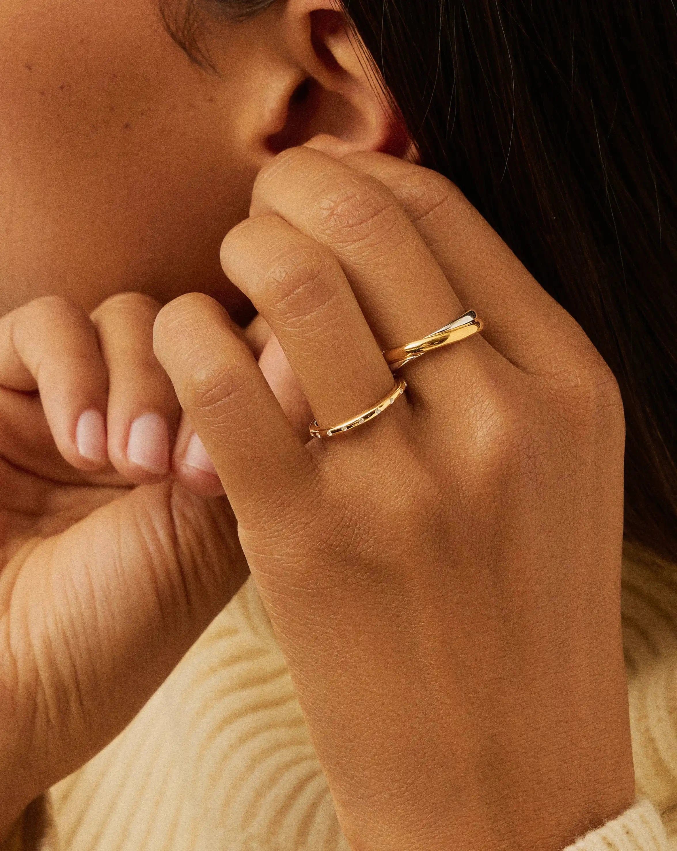 RING Solar Studded Ring | 18ct Gold Vermeil/Cubic Zirconia