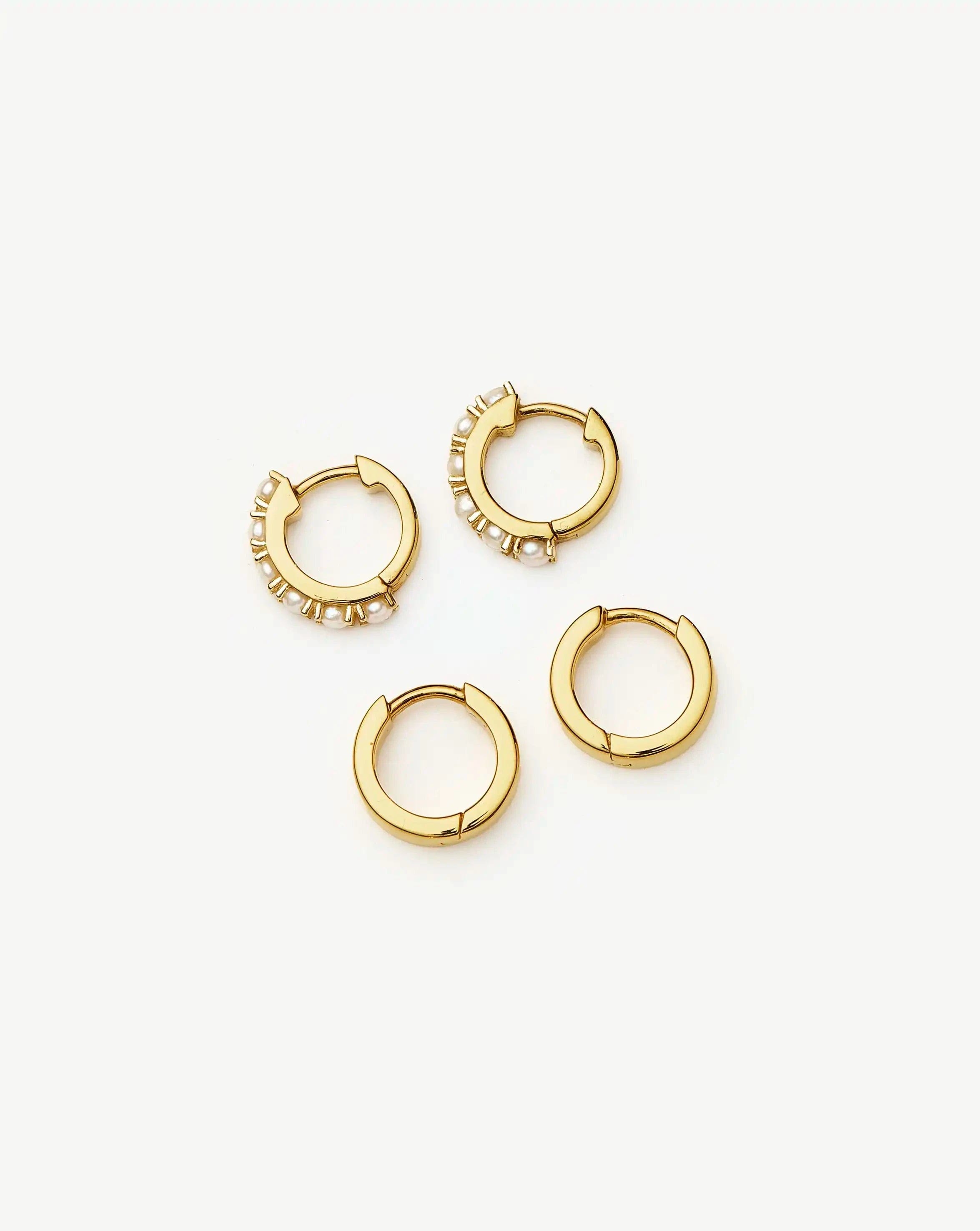 Pearl The Pearl - fect Duo Earring Set | 18k Gold Plated Vermeil / Pearl