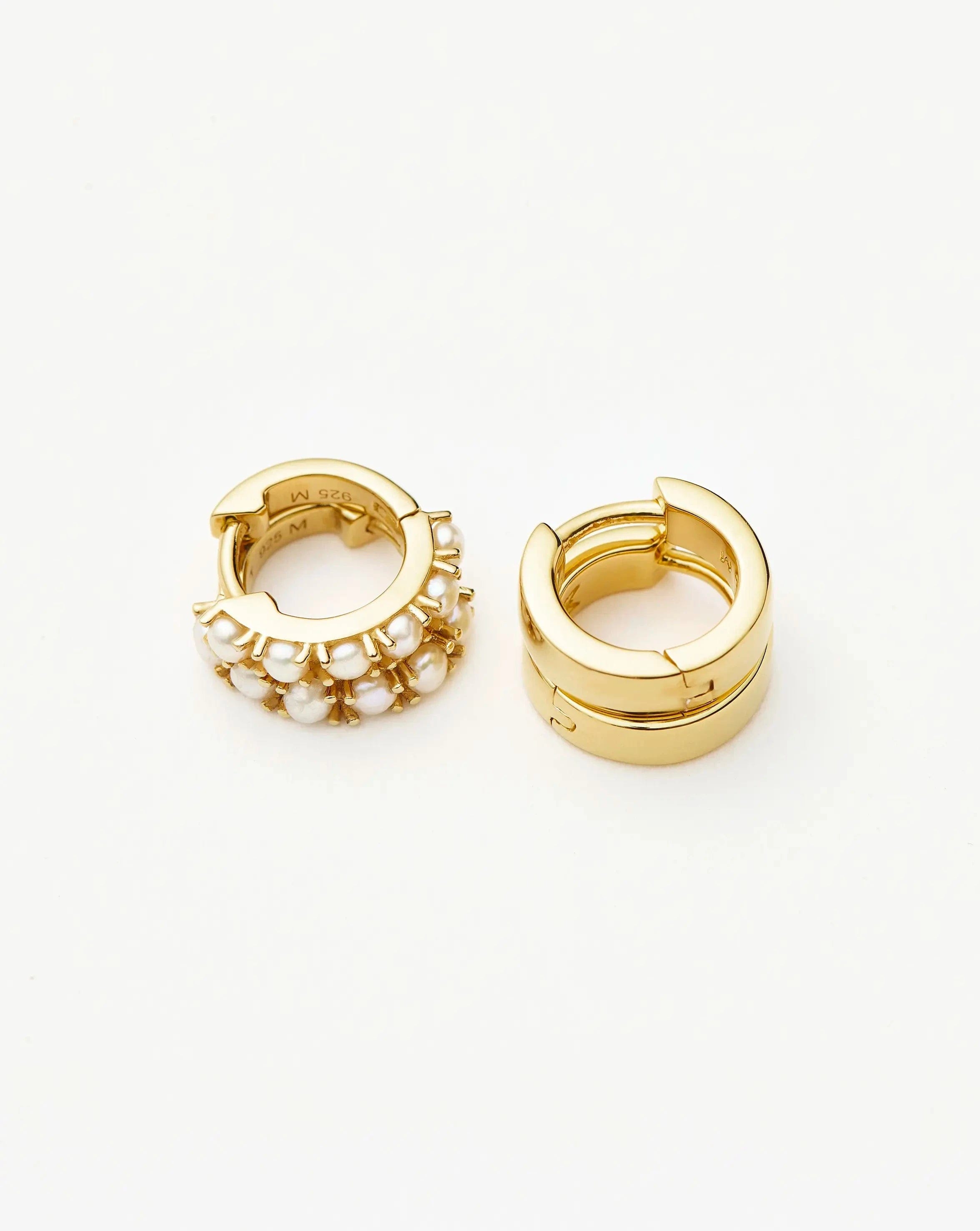 Pearl The Pearl - fect Duo Earring Set | 18k Gold Plated Vermeil / Pearl