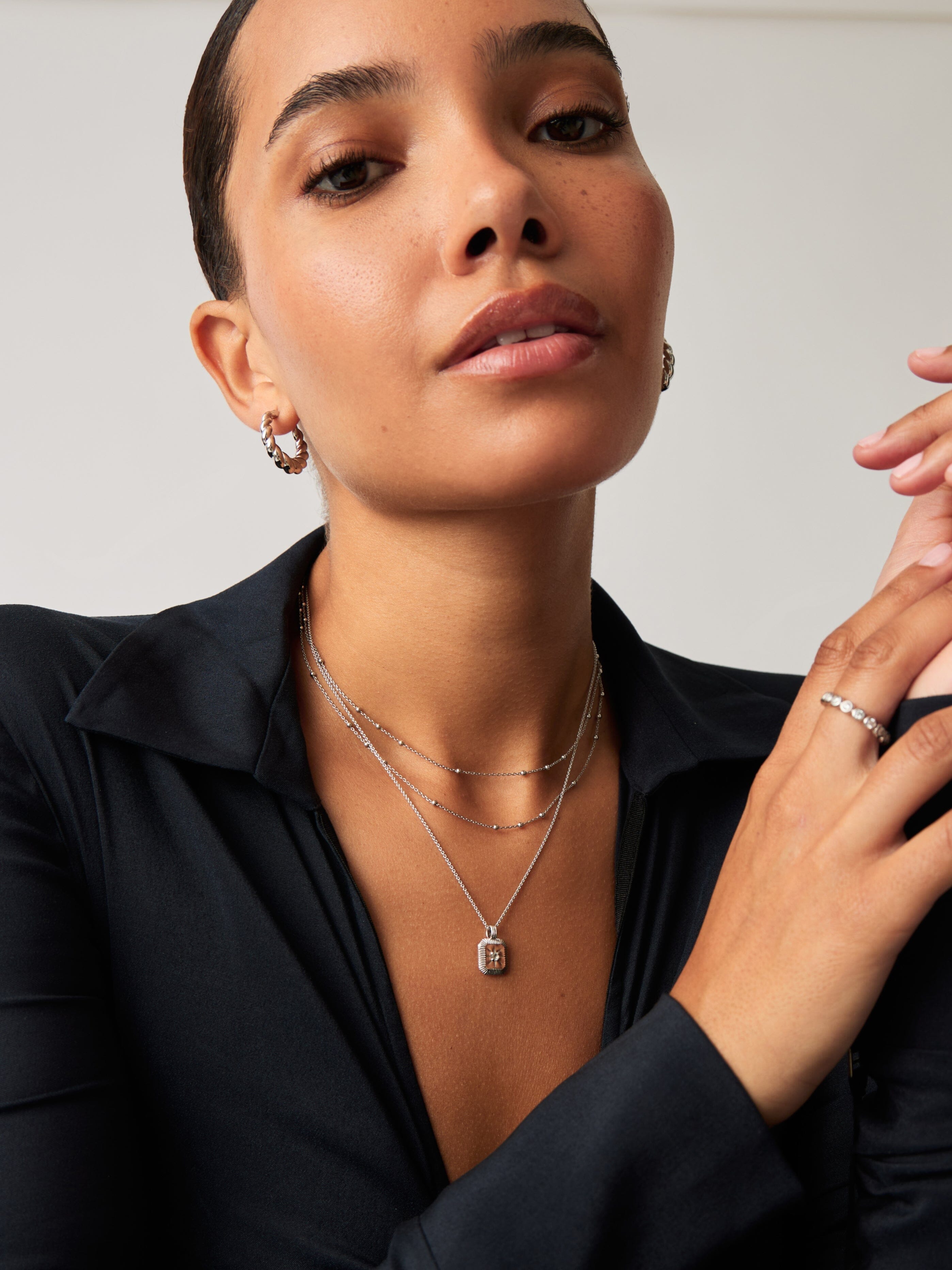 April Birthstone Pendant Necklace | Crystal/Sterling Silver