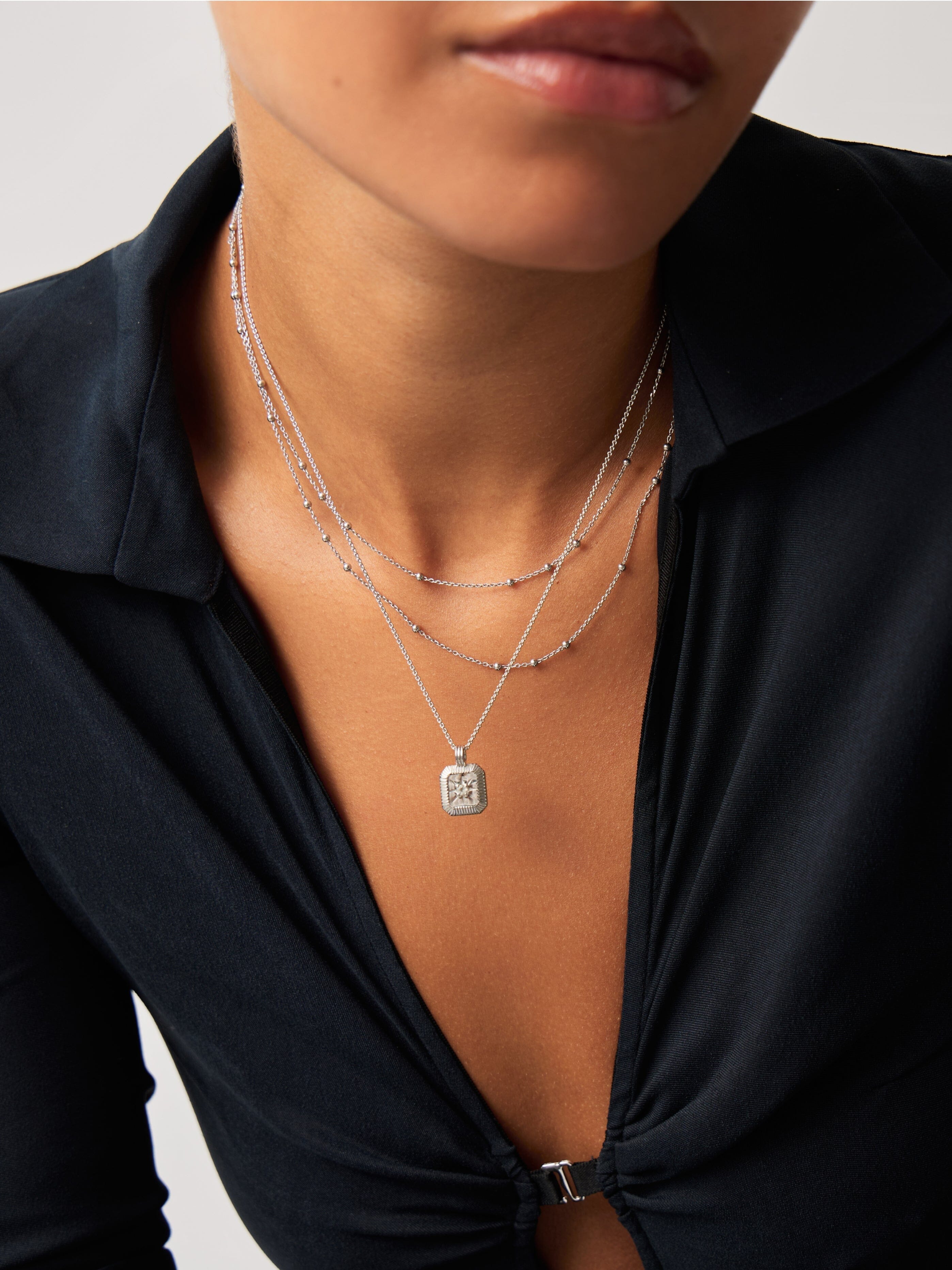 April Birthstone Pendant Necklace | Crystal/Sterling Silver