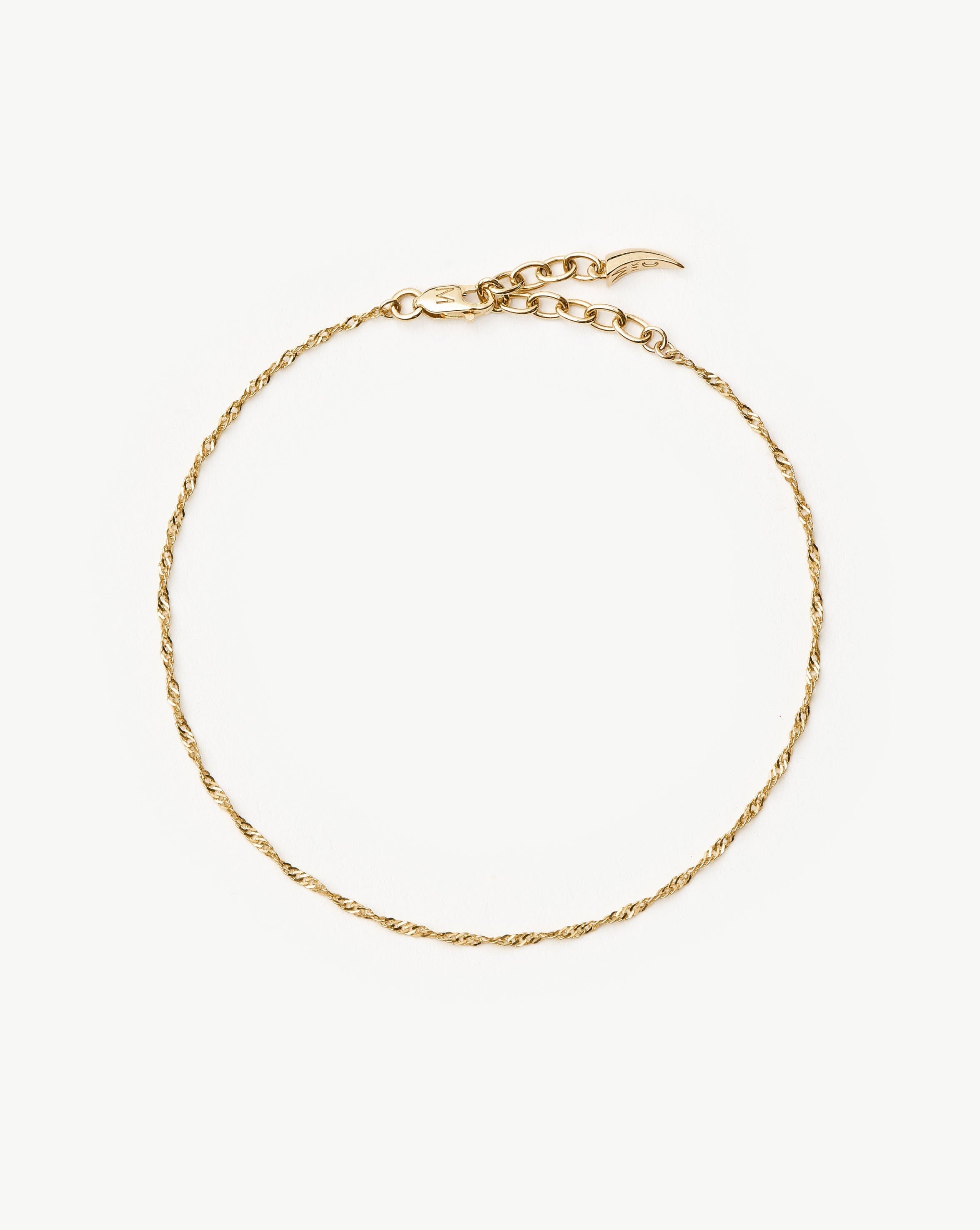 Solid Gold Twisted Chain Bracelet | 14ct Solid Gold
