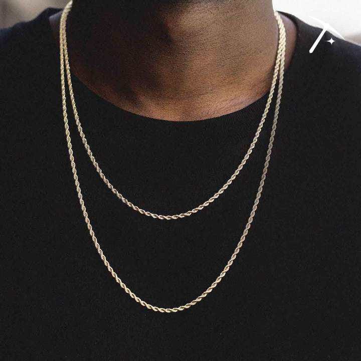 GLD Promo Sets - Clip Ons Chains 2 mm Rope Chain