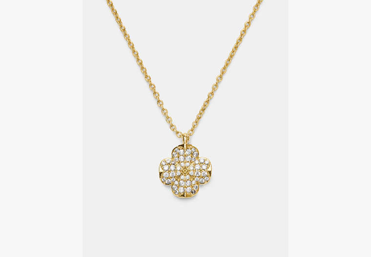Flower Spade Flower Pave Mini Pendant