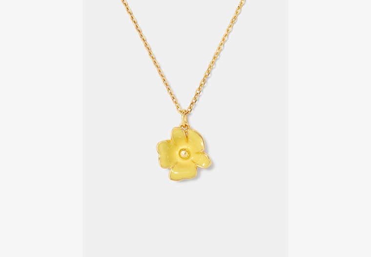 Flower Golden Bloom Flower Pendant
