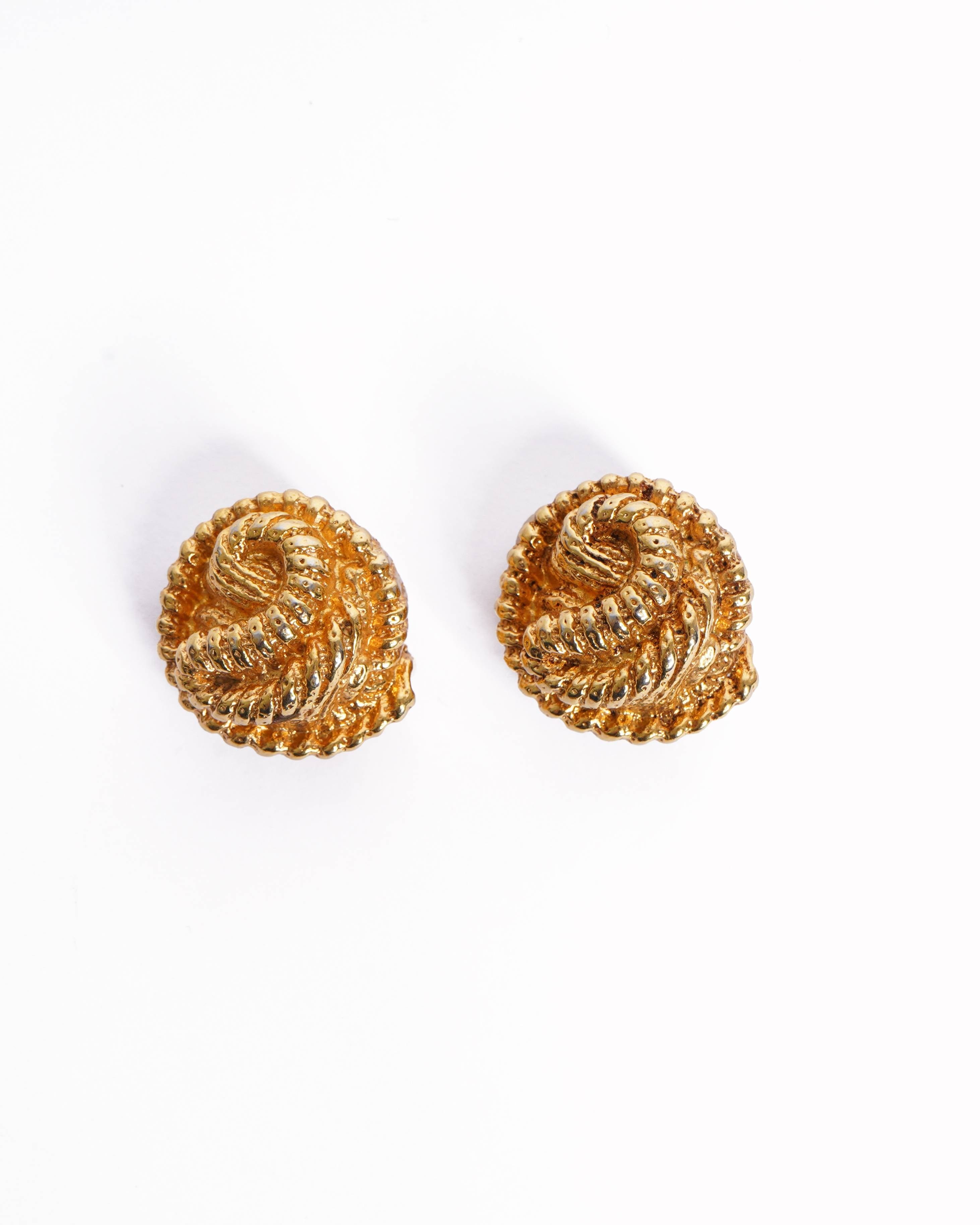 Guy Laroche Vintage Guy Laroche Gold Plated Earrings Made In Paris