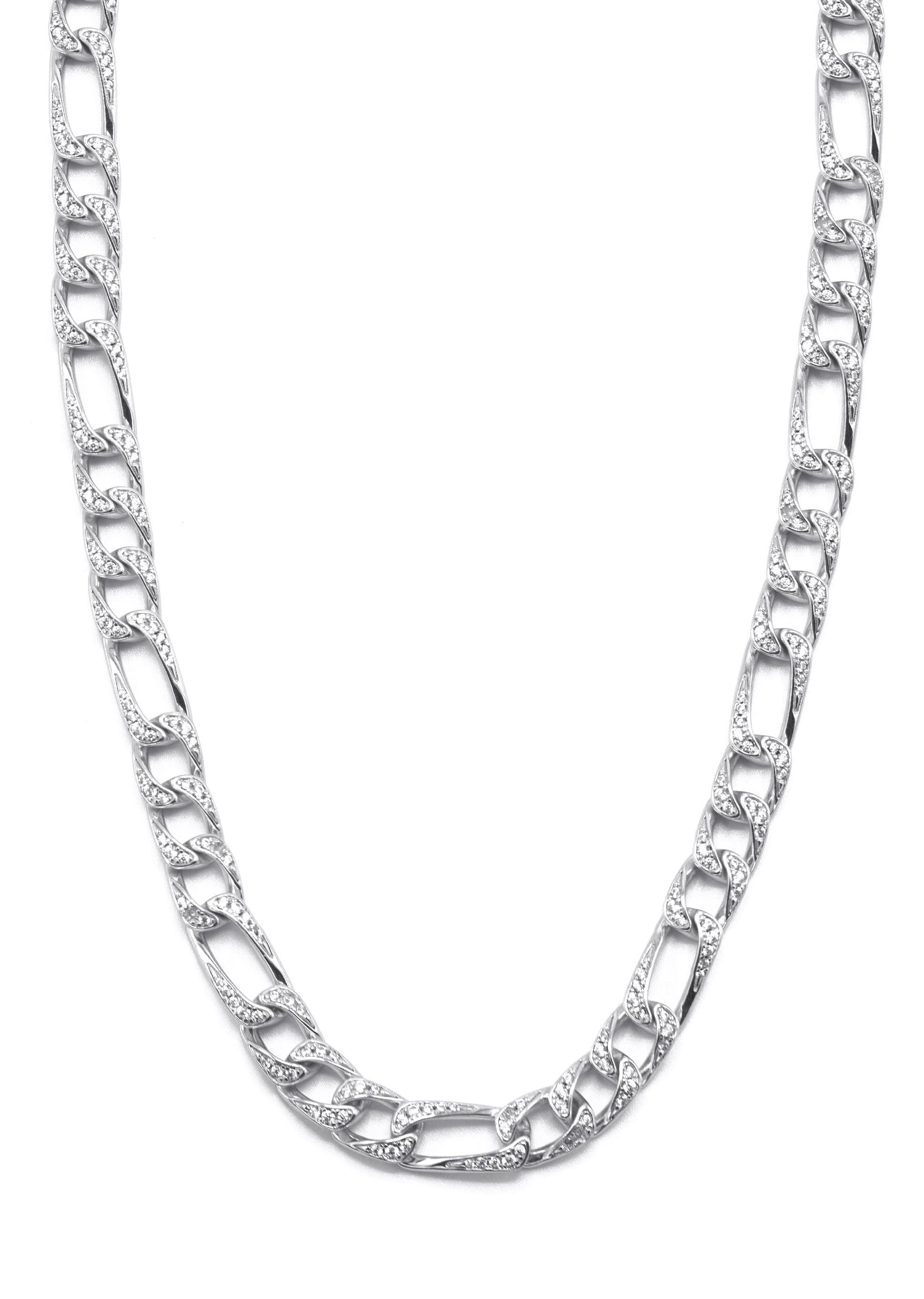 Manufacturer 43 Silver Chain - Iced Out Figaro Chain